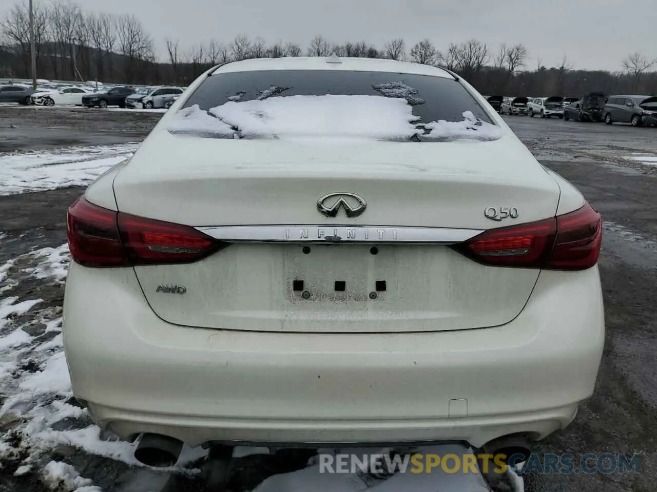 6 fotografías del automóvil dañado JN1EV7AR5KM593656 INFINITI Q50 2019