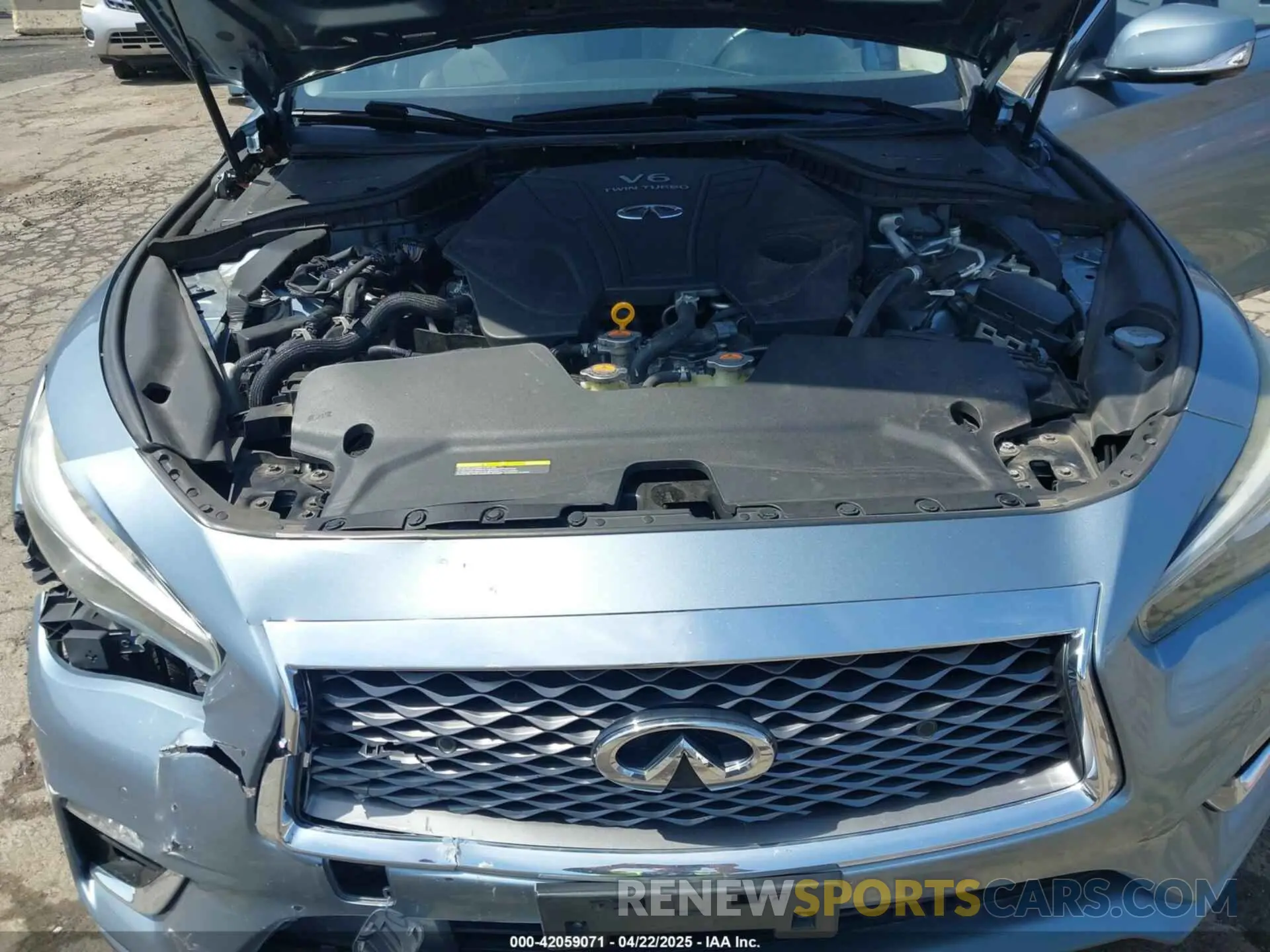 10 fotografías del automóvil dañado JN1EV7AR6KM550475 INFINITI Q50 2019