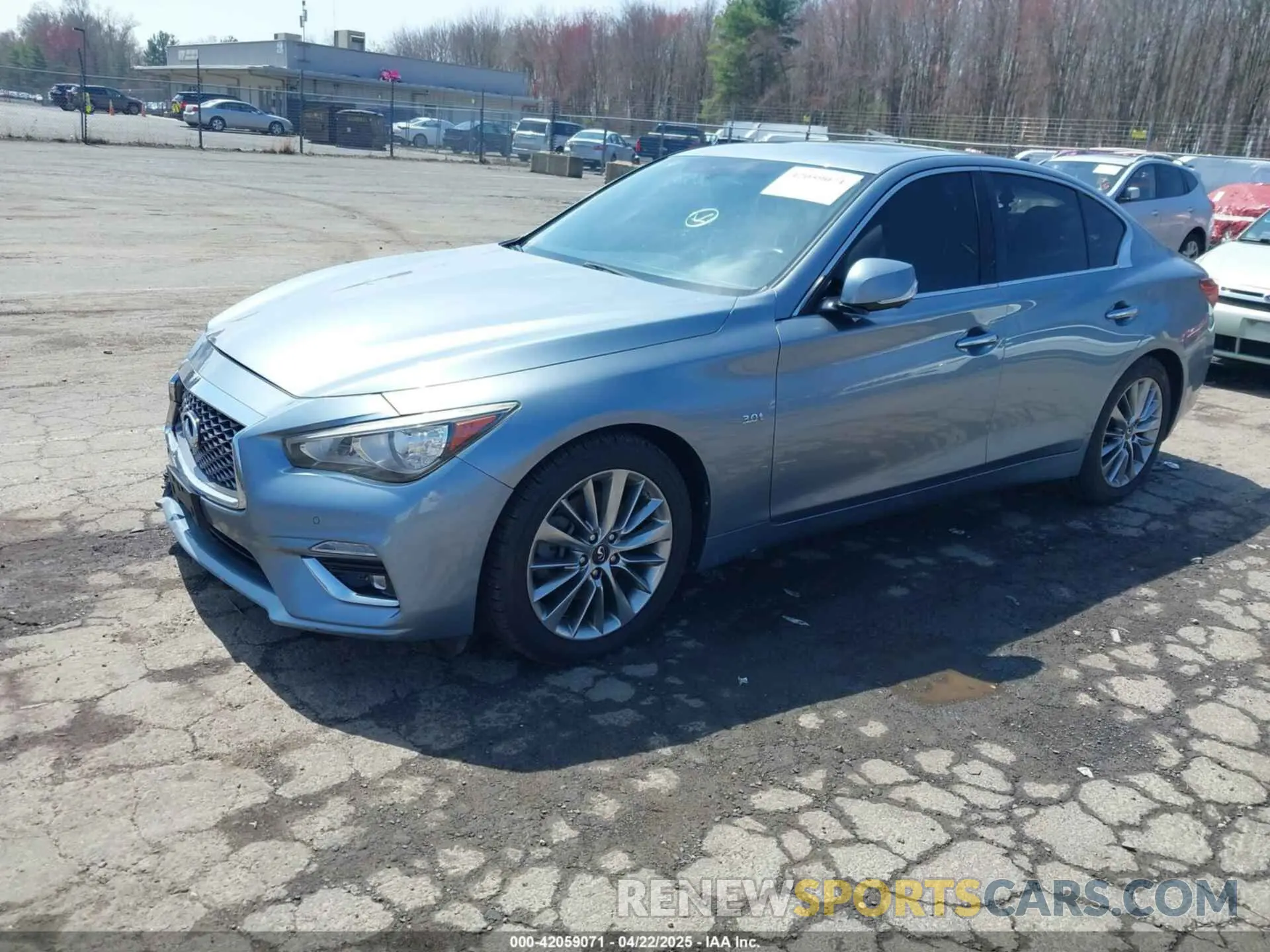 2 fotografías del automóvil dañado JN1EV7AR6KM550475 INFINITI Q50 2019