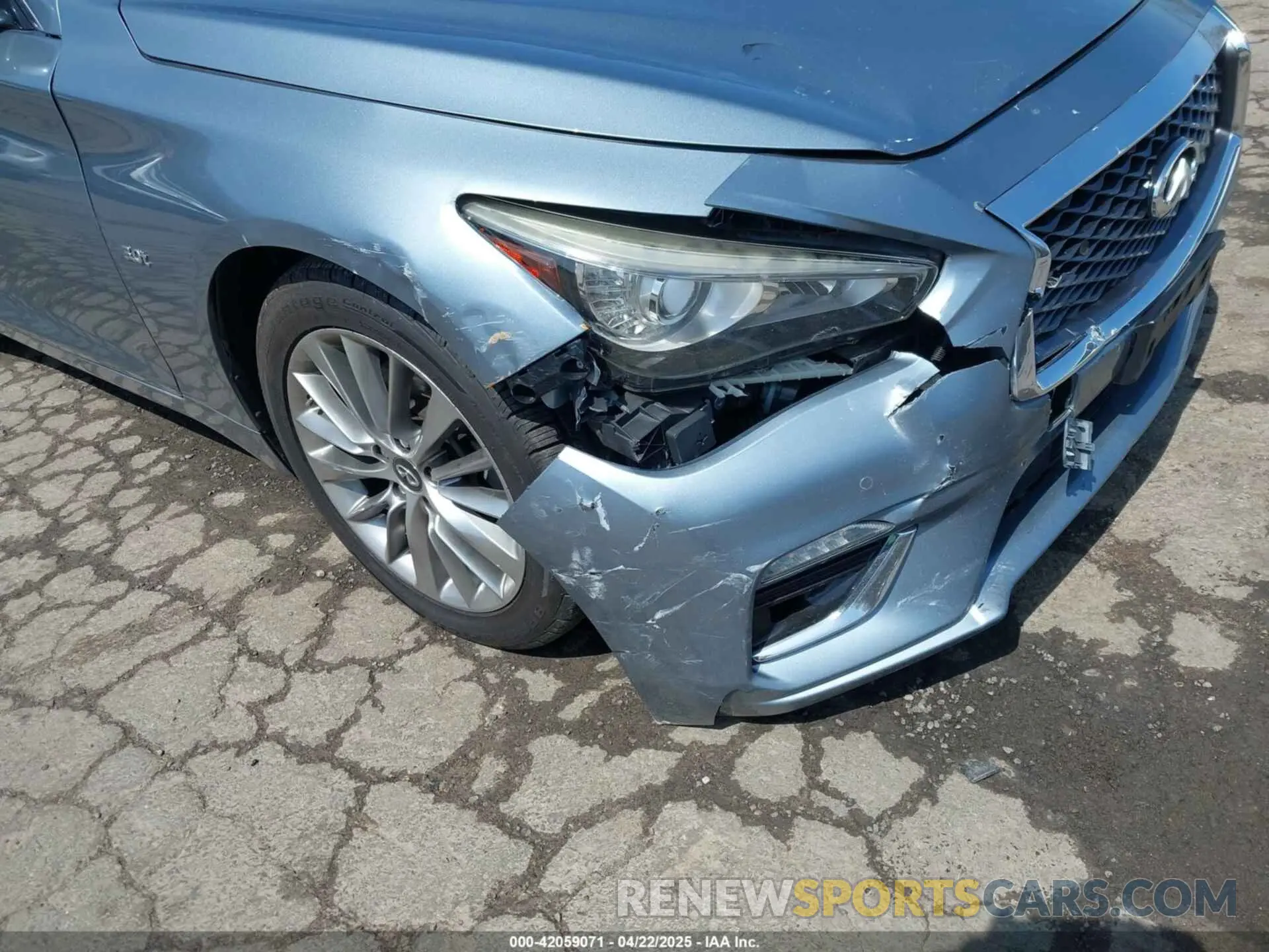 6 fotografías del automóvil dañado JN1EV7AR6KM550475 INFINITI Q50 2019