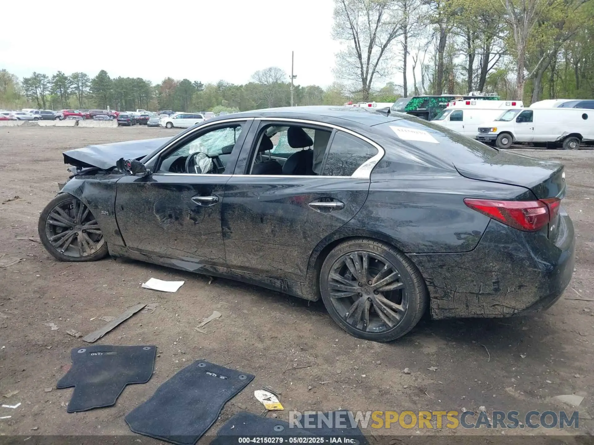 15 fotografías del automóvil dañado JN1EV7AR6KM555210 INFINITI Q50 2019