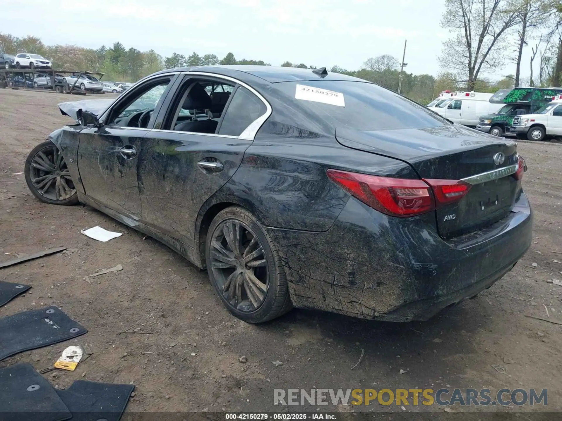 3 fotografías del automóvil dañado JN1EV7AR6KM555210 INFINITI Q50 2019
