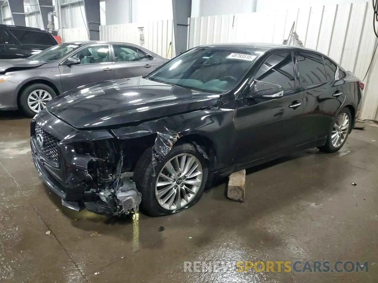 1 fotografías del automóvil dañado JN1EV7AR6KM557944 INFINITI Q50 2019