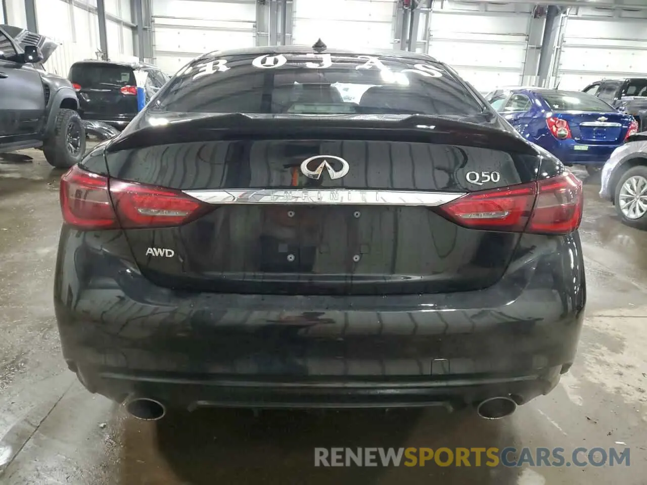 6 fotografías del automóvil dañado JN1EV7AR6KM557944 INFINITI Q50 2019