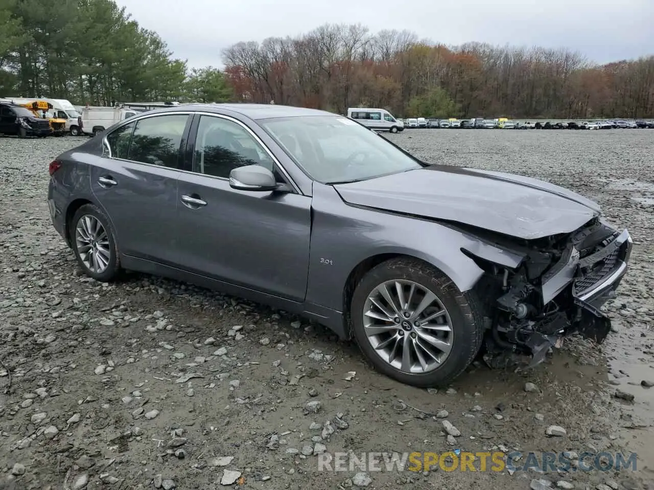 4 fotografías del automóvil dañado JN1EV7AR7KM550436 INFINITI Q50 2019
