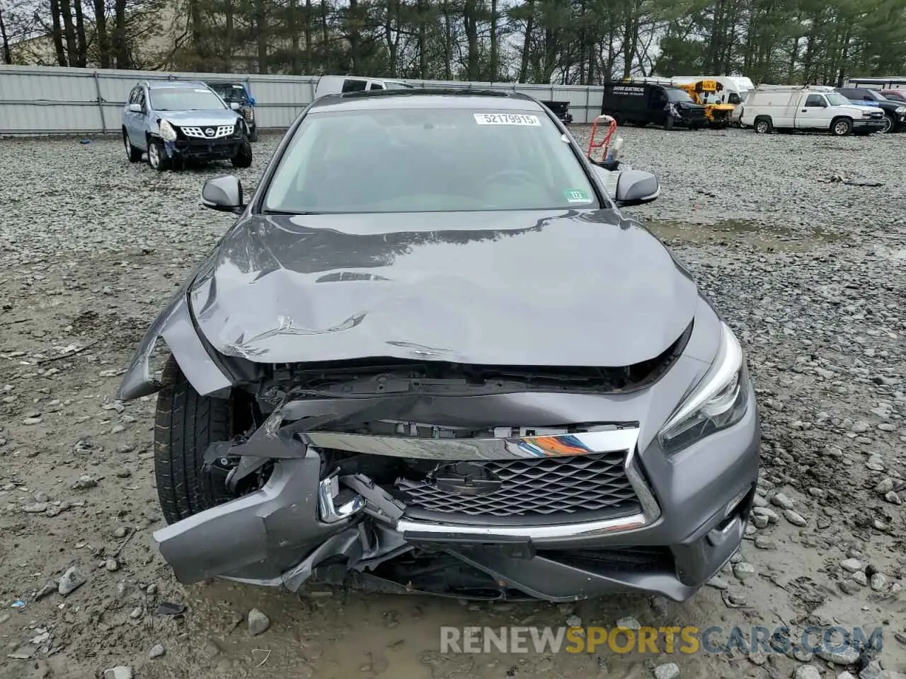 5 fotografías del automóvil dañado JN1EV7AR7KM550436 INFINITI Q50 2019