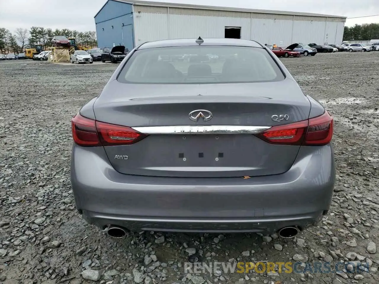 6 fotografías del automóvil dañado JN1EV7AR7KM550436 INFINITI Q50 2019