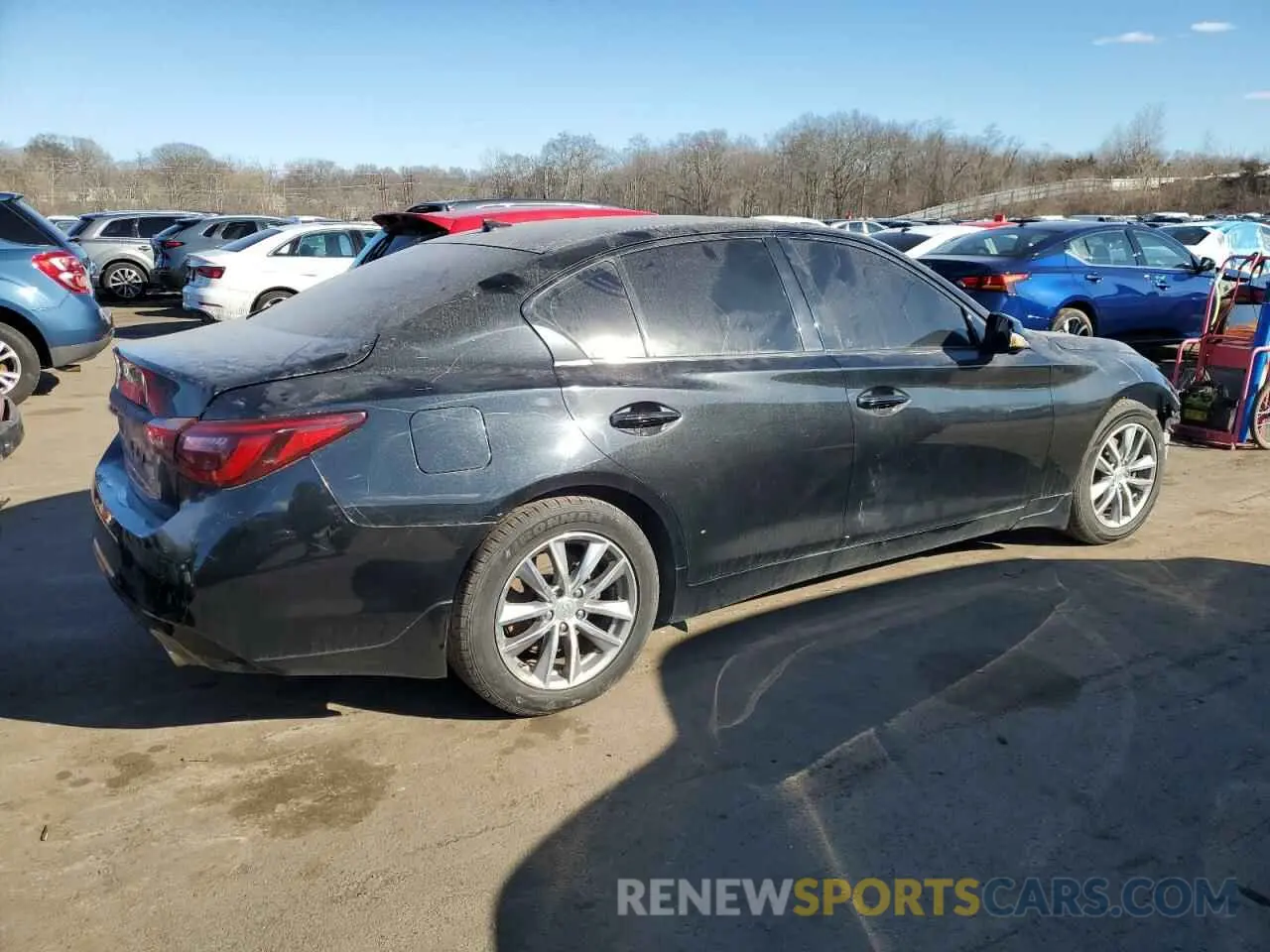 3 fotografías del automóvil dañado JN1EV7AR7KM552011 INFINITI Q50 2019