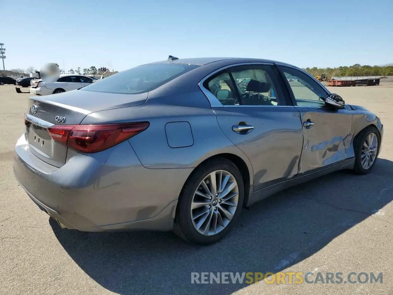 3 fotografías del automóvil dañado JN1EV7AR7KM552400 INFINITI Q50 2019
