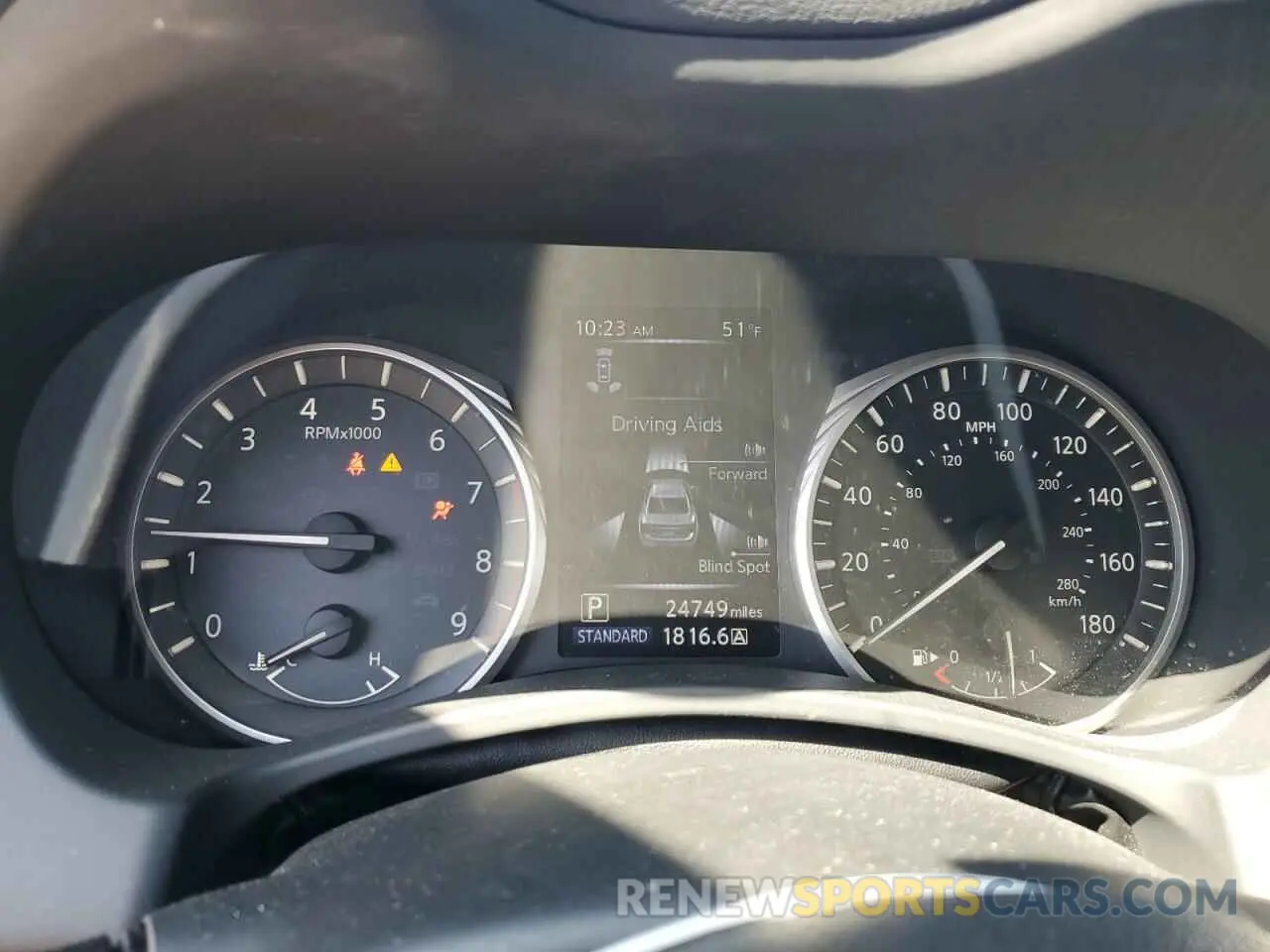 9 fotografías del automóvil dañado JN1EV7AR7KM552400 INFINITI Q50 2019