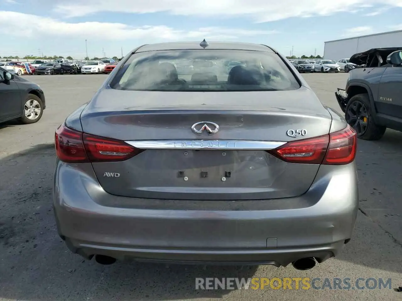 6 fotografías del automóvil dañado JN1EV7AR7KM557533 INFINITI Q50 2019