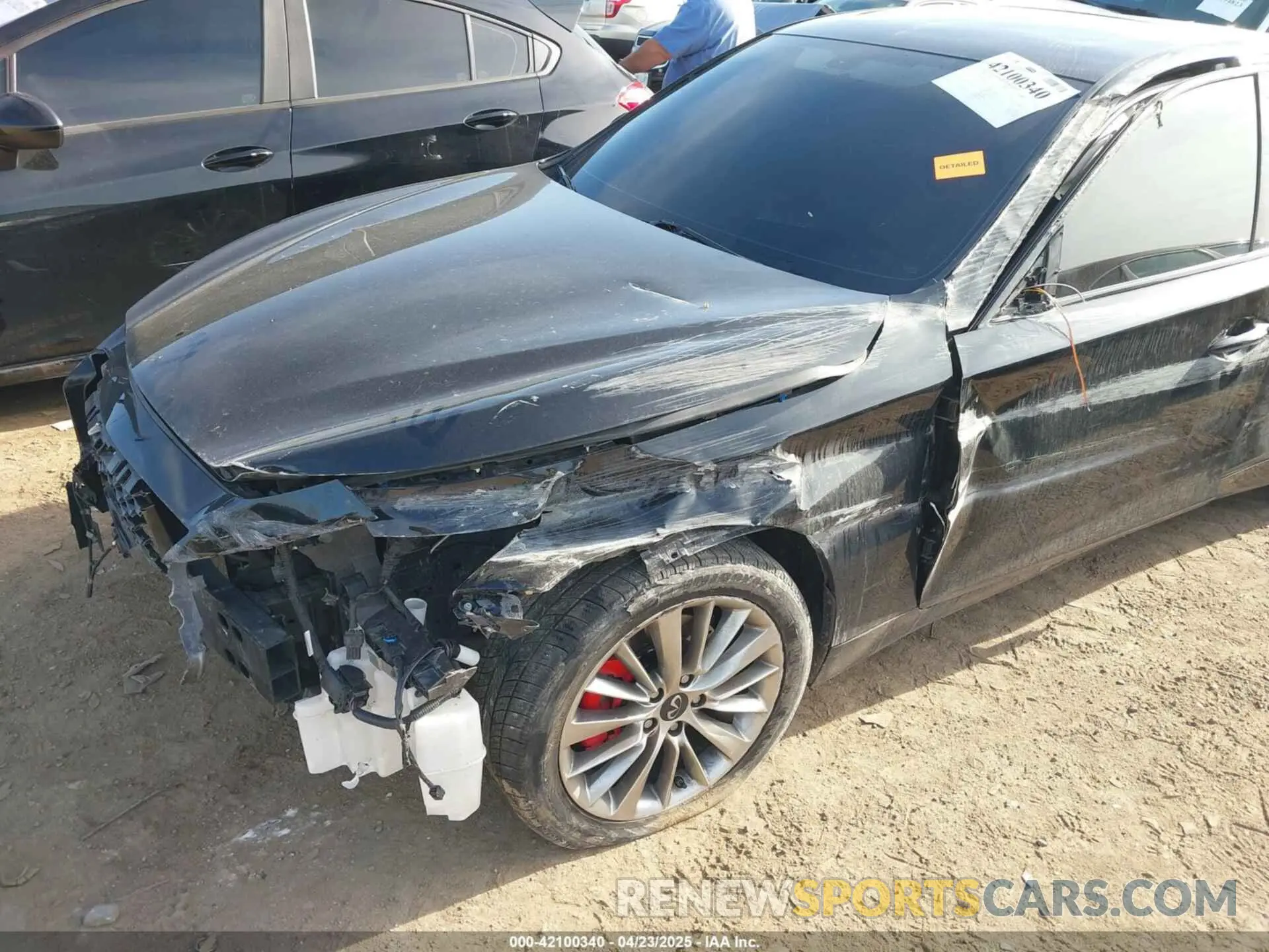 6 fotografías del automóvil dañado JN1EV7AR8KM590539 INFINITI Q50 2019