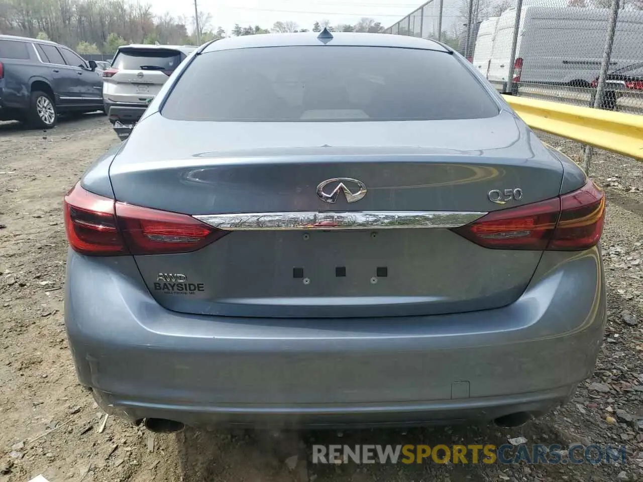 6 fotografías del automóvil dañado JN1EV7AR9KM553774 INFINITI Q50 2019