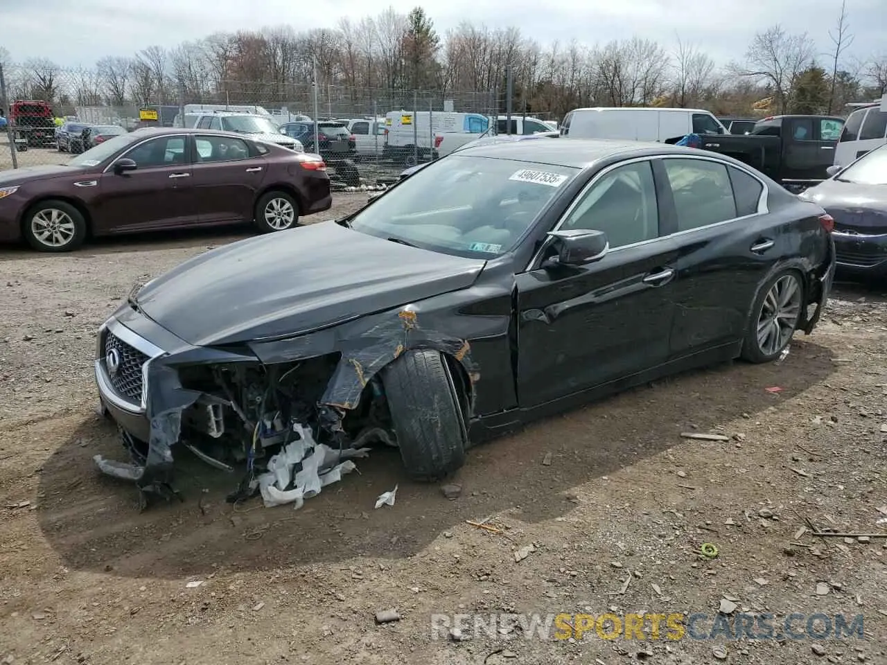 1 fotografías del automóvil dañado JN1EV7AR9KM555427 INFINITI Q50 2019
