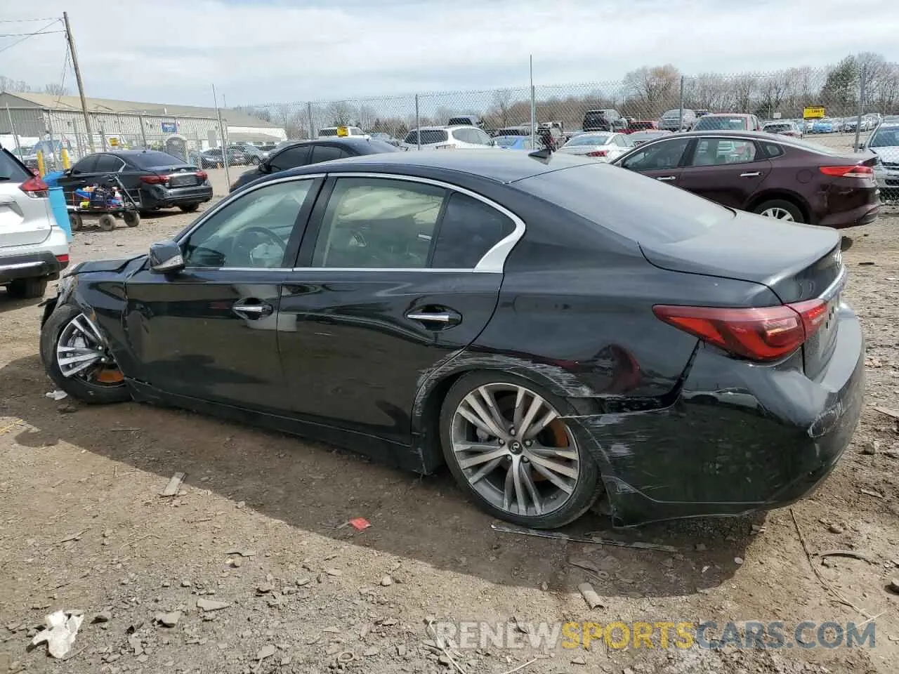 2 fotografías del automóvil dañado JN1EV7AR9KM555427 INFINITI Q50 2019