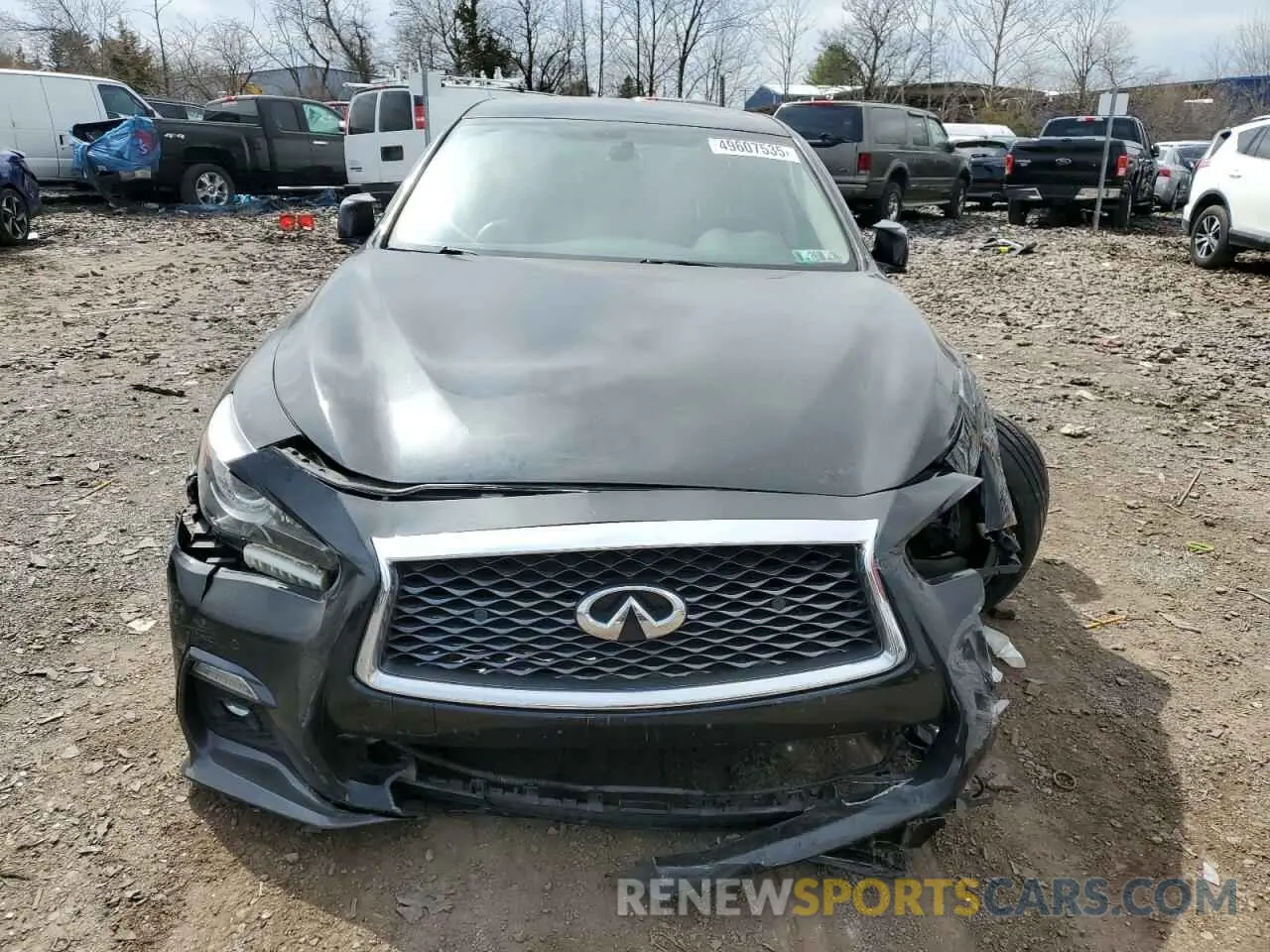 5 fotografías del automóvil dañado JN1EV7AR9KM555427 INFINITI Q50 2019