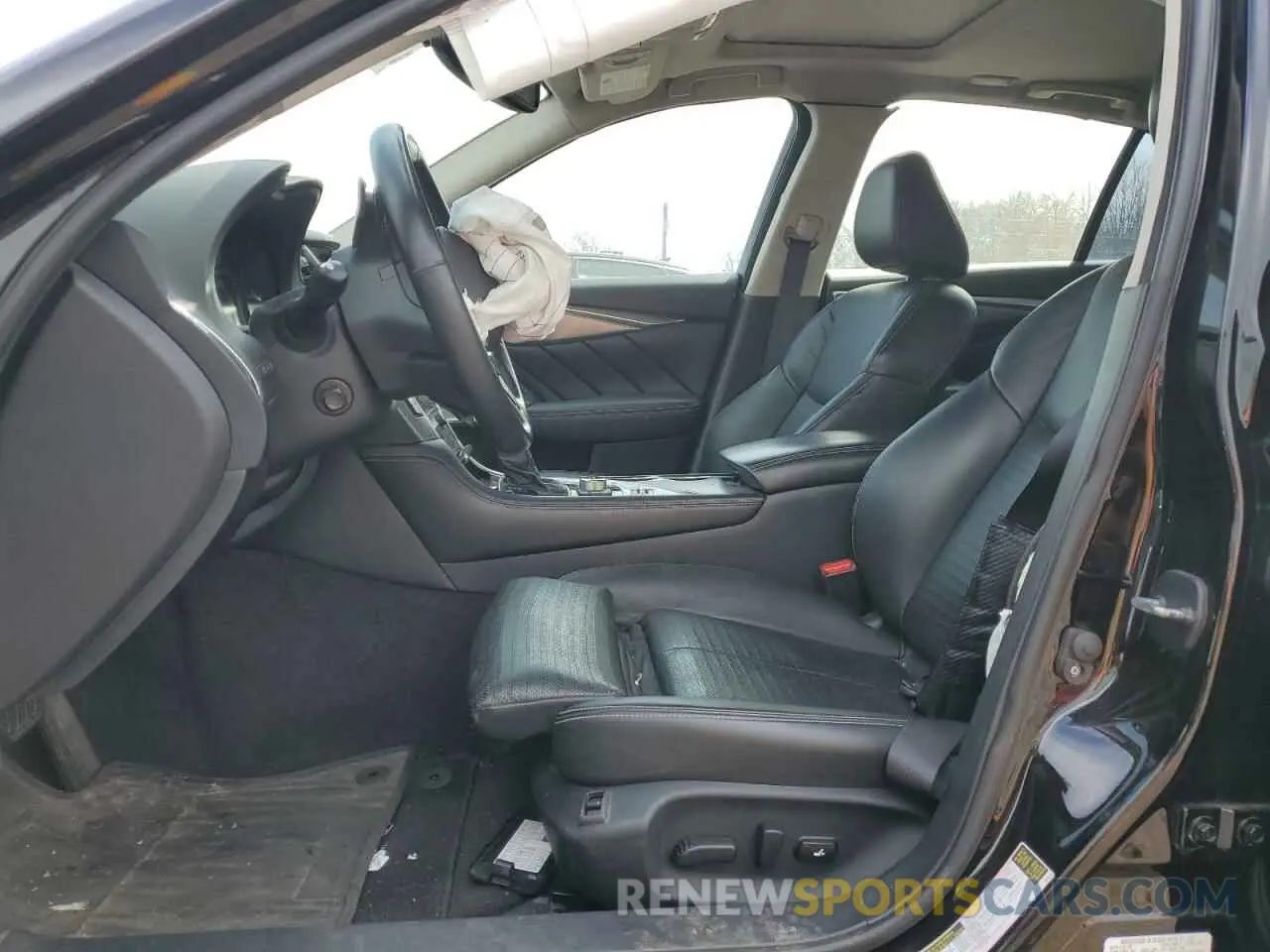 7 fotografías del automóvil dañado JN1EV7AR9KM555427 INFINITI Q50 2019