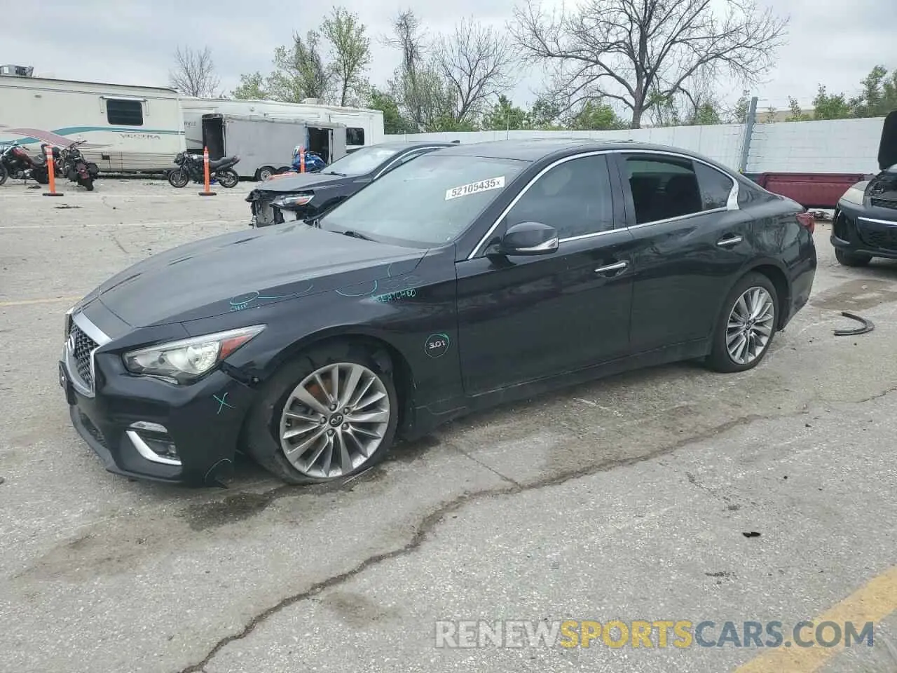 1 fotografías del automóvil dañado JN1EV7AR9KM591778 INFINITI Q50 2019