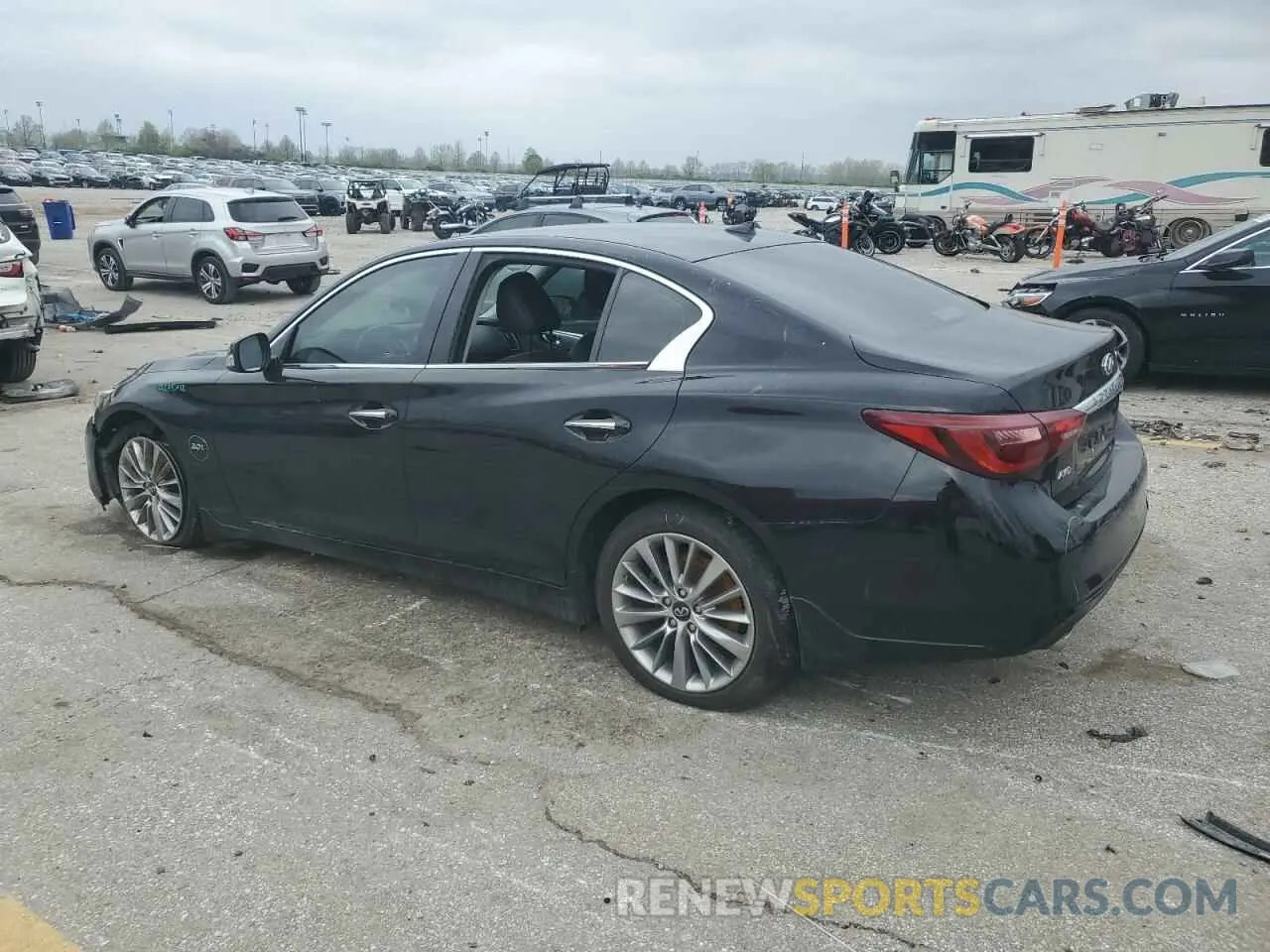 2 fotografías del automóvil dañado JN1EV7AR9KM591778 INFINITI Q50 2019
