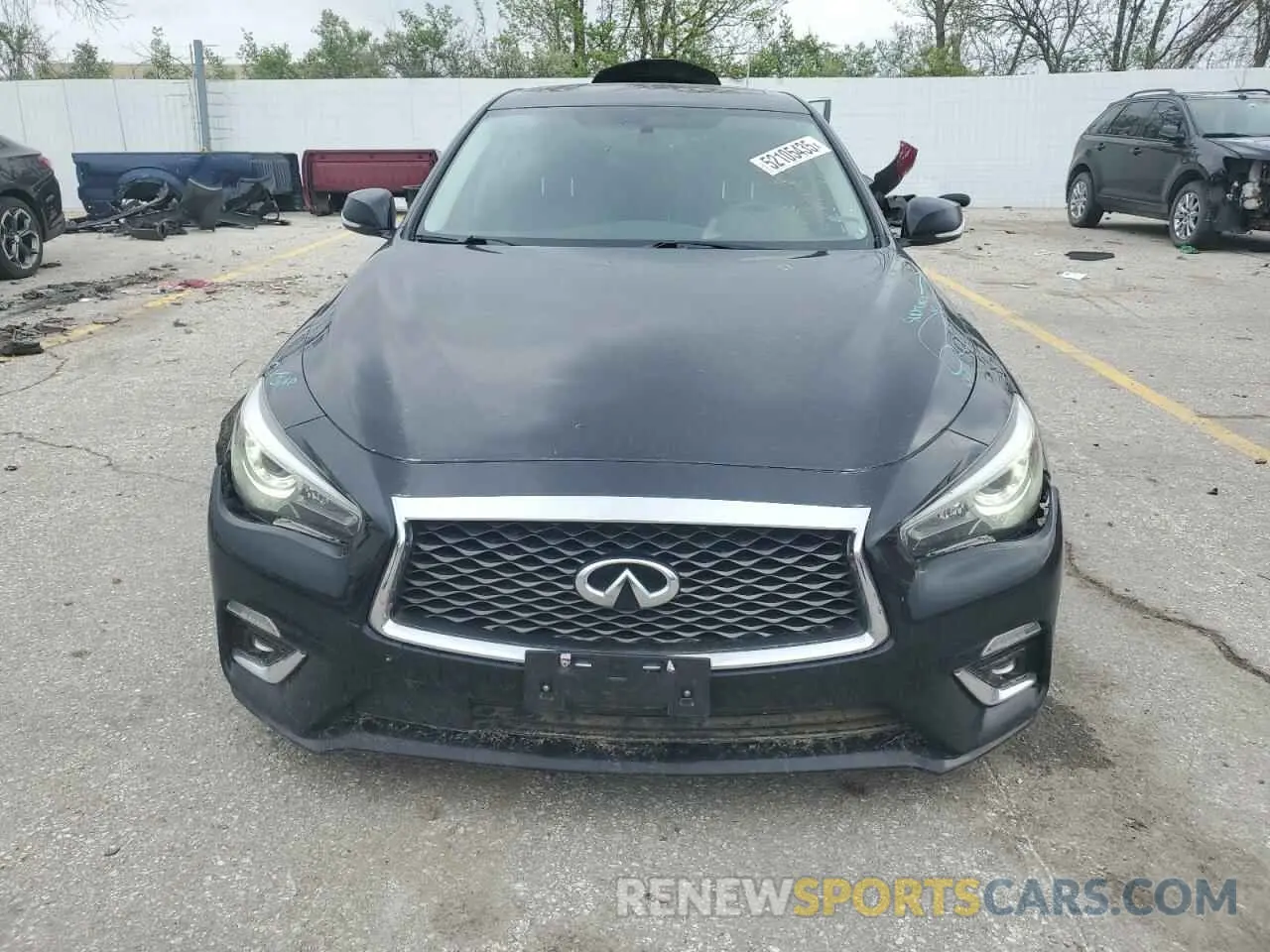 5 fotografías del automóvil dañado JN1EV7AR9KM591778 INFINITI Q50 2019