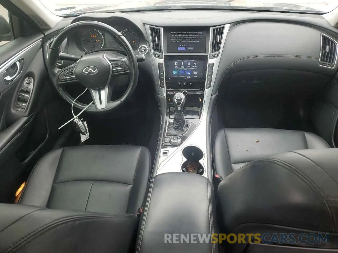 8 fotografías del automóvil dañado JN1EV7AR9KM591778 INFINITI Q50 2019