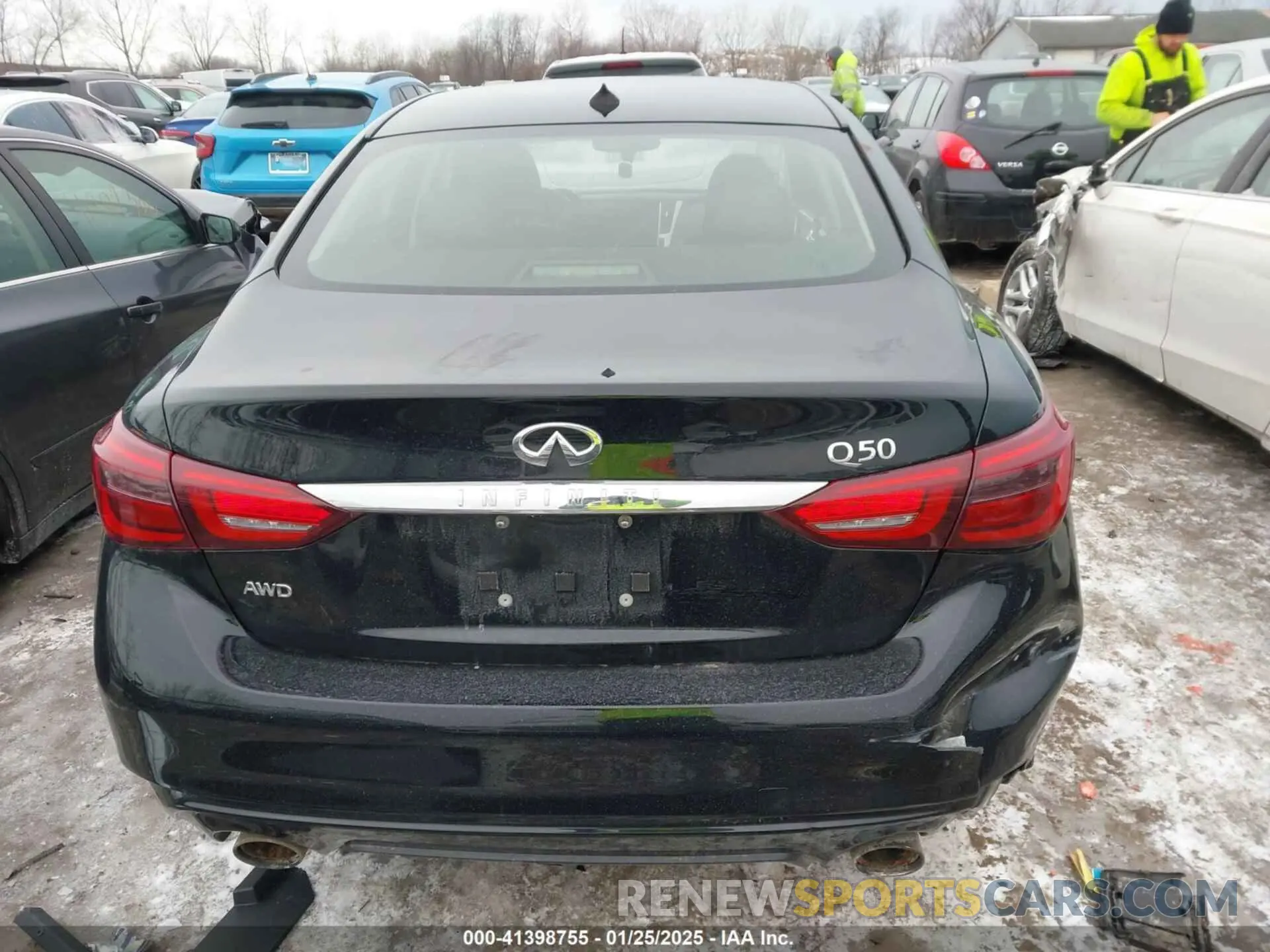 16 fotografías del automóvil dañado JN1EV7AR9KM593207 INFINITI Q50 2019