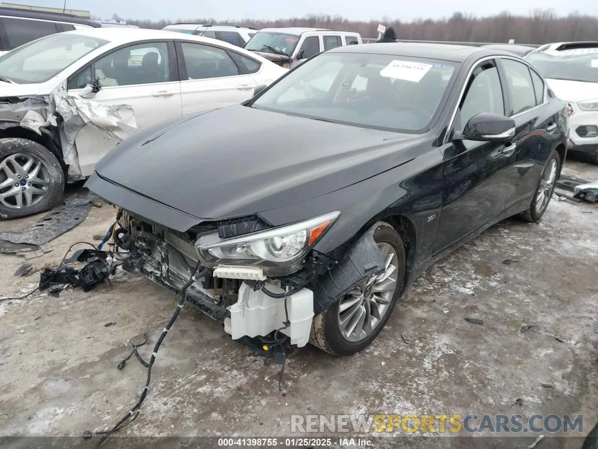 2 fotografías del automóvil dañado JN1EV7AR9KM593207 INFINITI Q50 2019