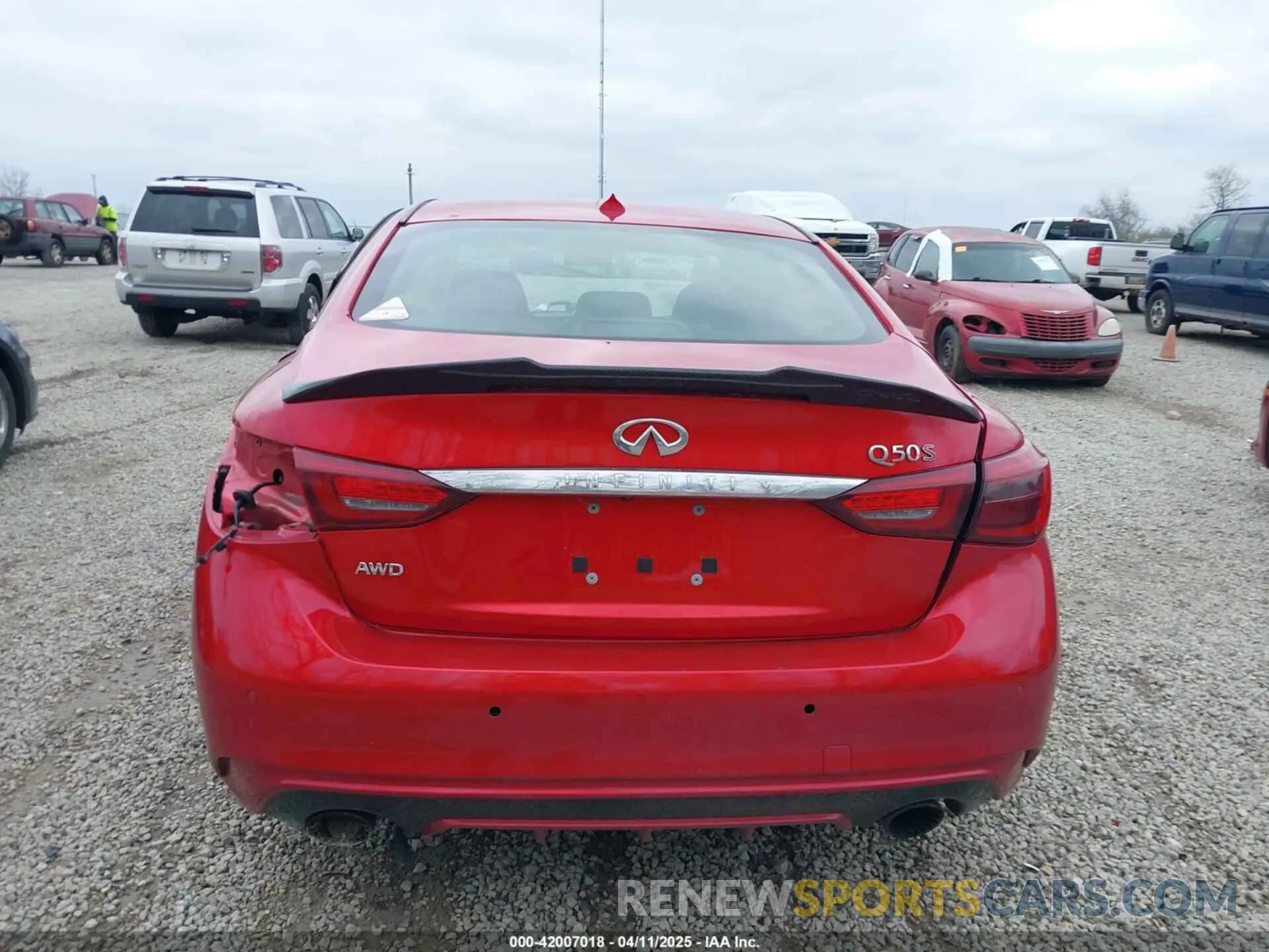 15 fotografías del automóvil dañado JN1FV7AR2KM800086 INFINITI Q50 2019