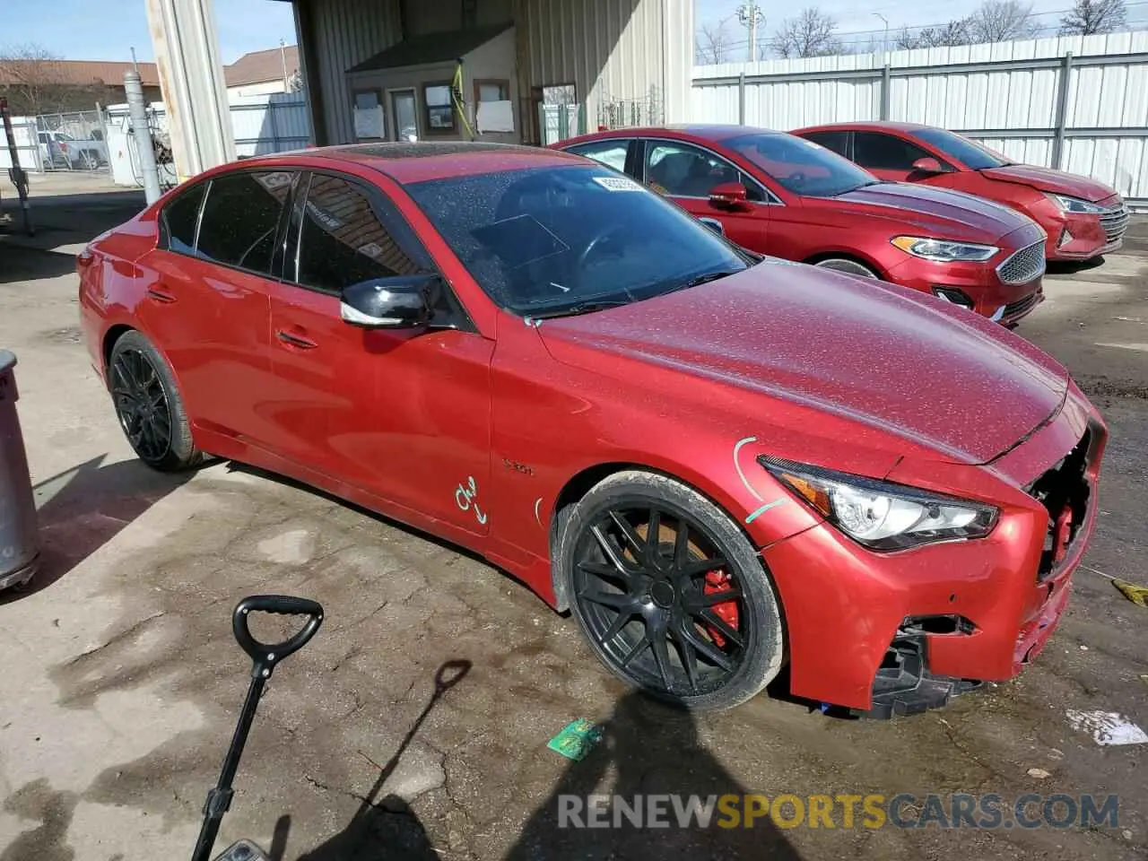 4 fotografías del automóvil dañado JN1FV7AR4KM800011 INFINITI Q50 2019