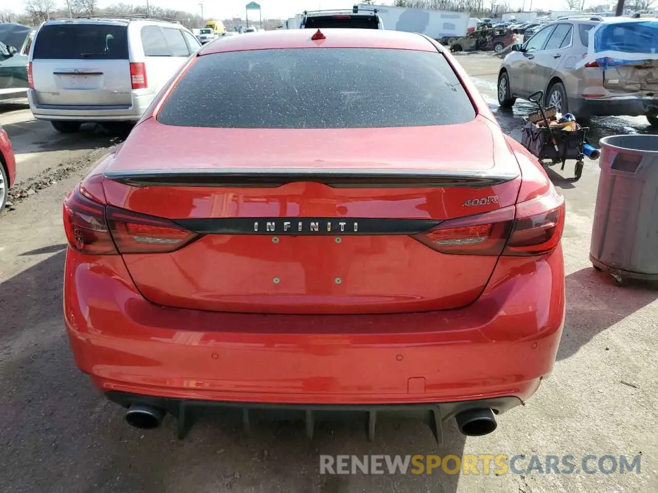 6 fotografías del automóvil dañado JN1FV7AR4KM800011 INFINITI Q50 2019