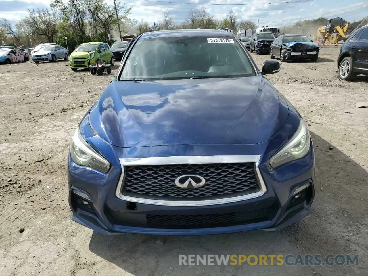 5 fotografías del automóvil dañado JN1FV7AR8KM800352 INFINITI Q50 2019