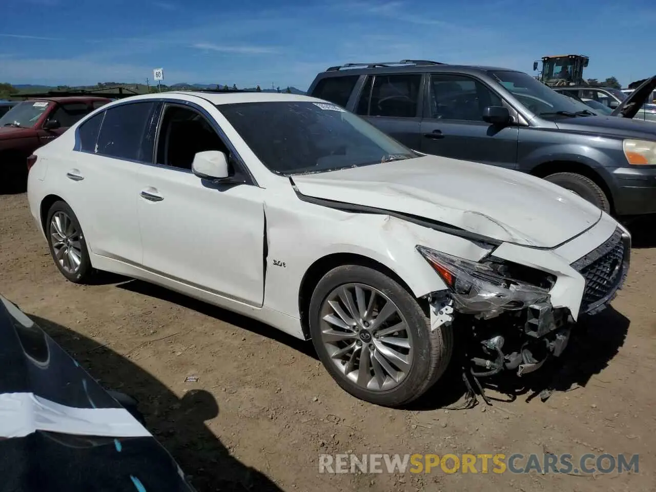 4 fotografías del automóvil dañado JN1EV7AP0LM206642 INFINITI Q50 2020