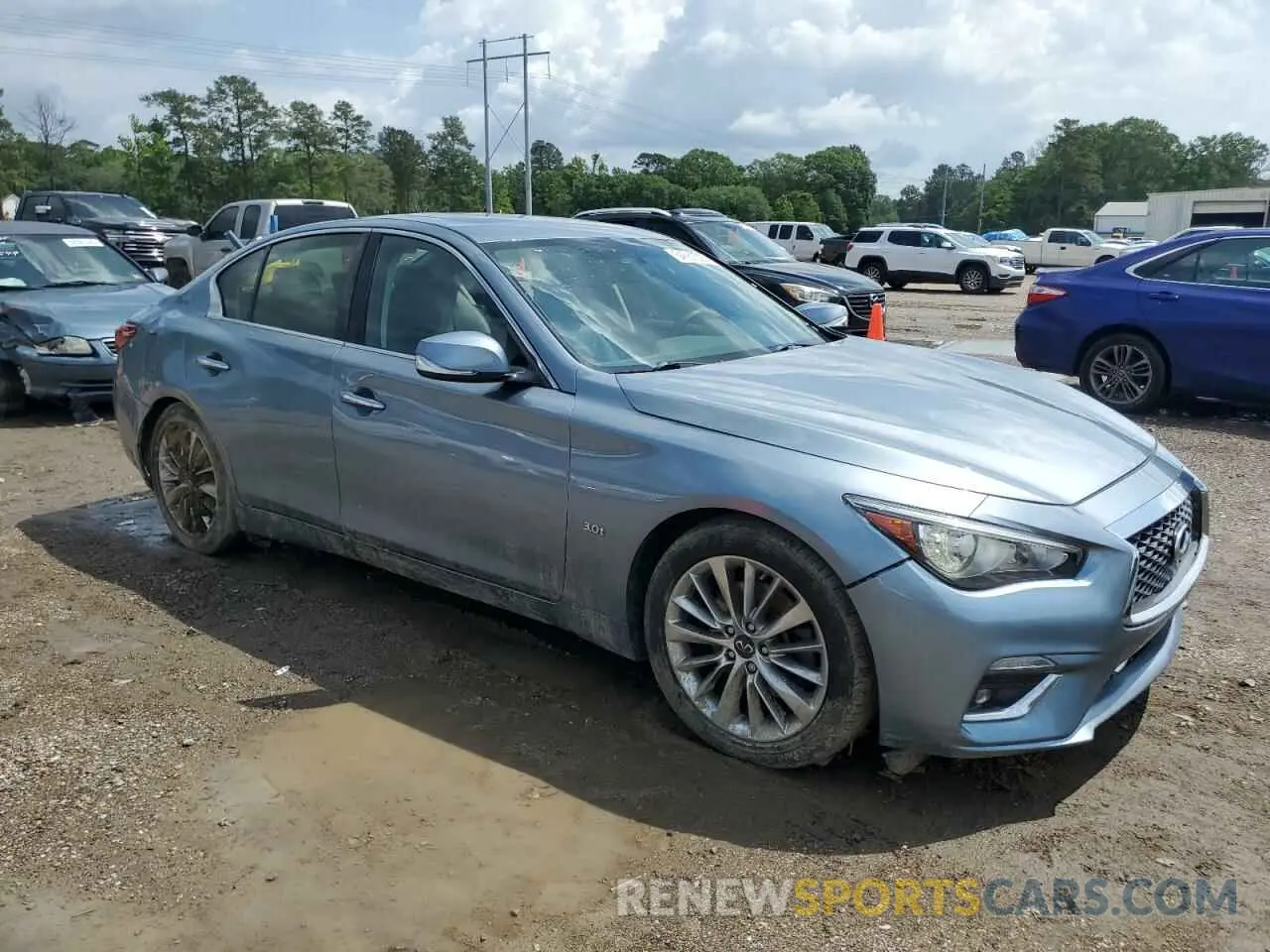 4 fotografías del automóvil dañado JN1EV7AP0LM207550 INFINITI Q50 2020