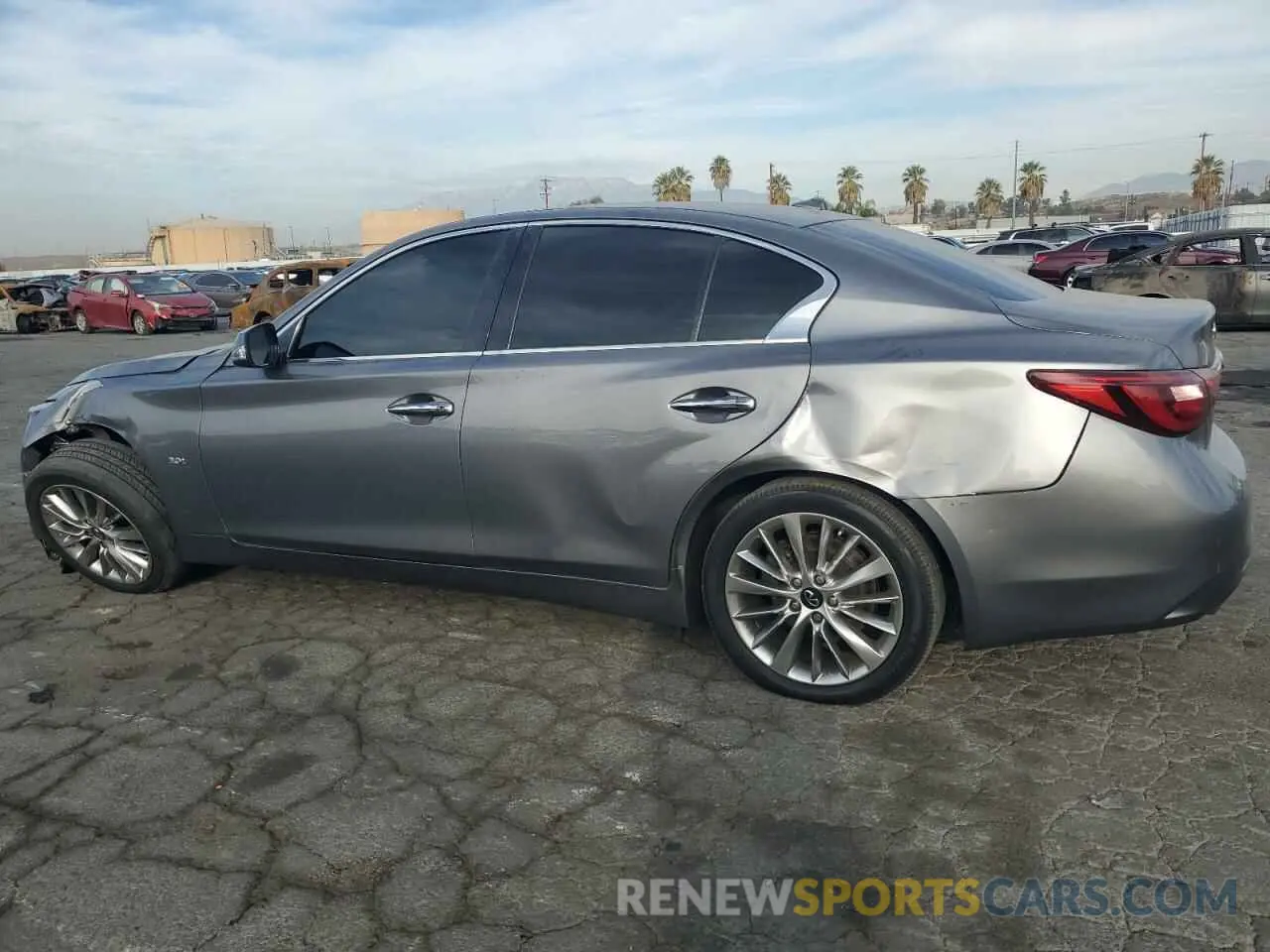 2 fotografías del automóvil dañado JN1EV7AP1LM202454 INFINITI Q50 2020