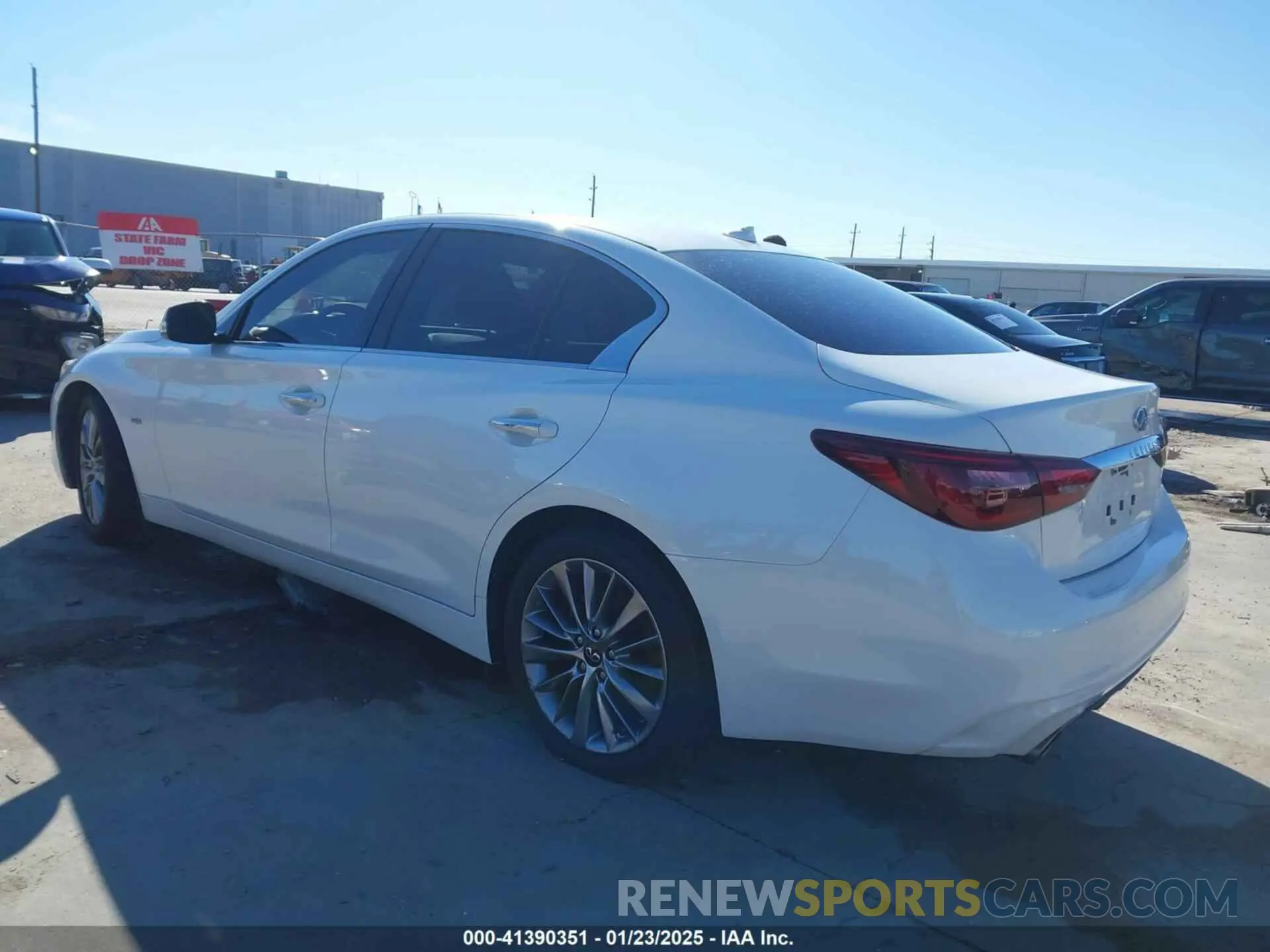 3 fotografías del automóvil dañado JN1EV7AP1LM205306 INFINITI Q50 2020