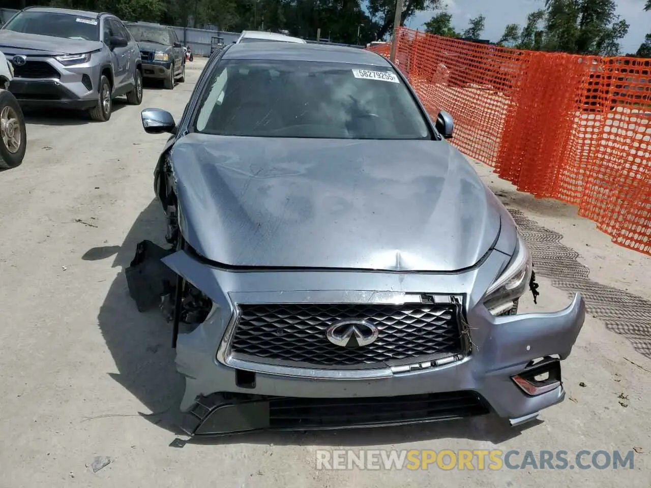 5 fotografías del automóvil dañado JN1EV7AP3LM204321 INFINITI Q50 2020