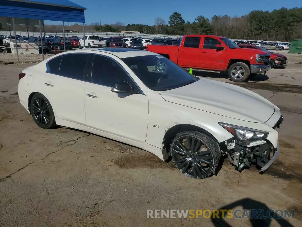 4 fotografías del automóvil dañado JN1EV7AP3LM204657 INFINITI Q50 2020