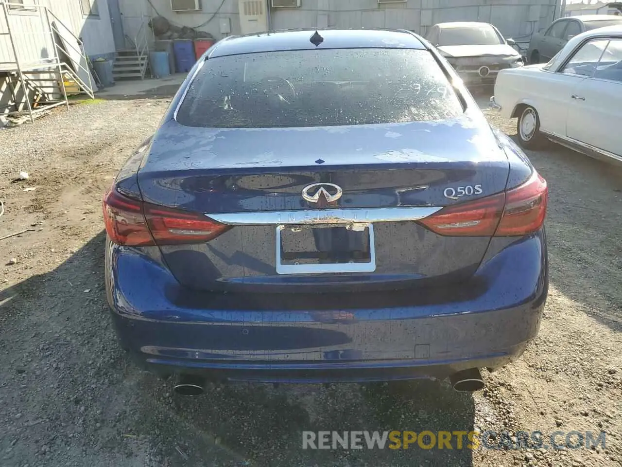 6 fotografías del automóvil dañado JN1EV7AP4LM200956 INFINITI Q50 2020