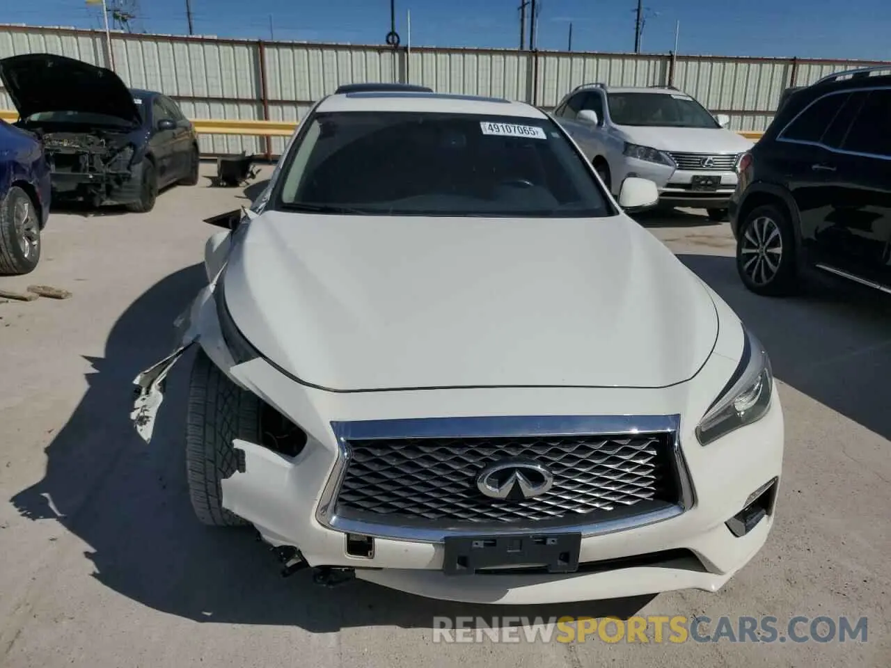 5 fotografías del automóvil dañado JN1EV7AP4LM201959 INFINITI Q50 2020