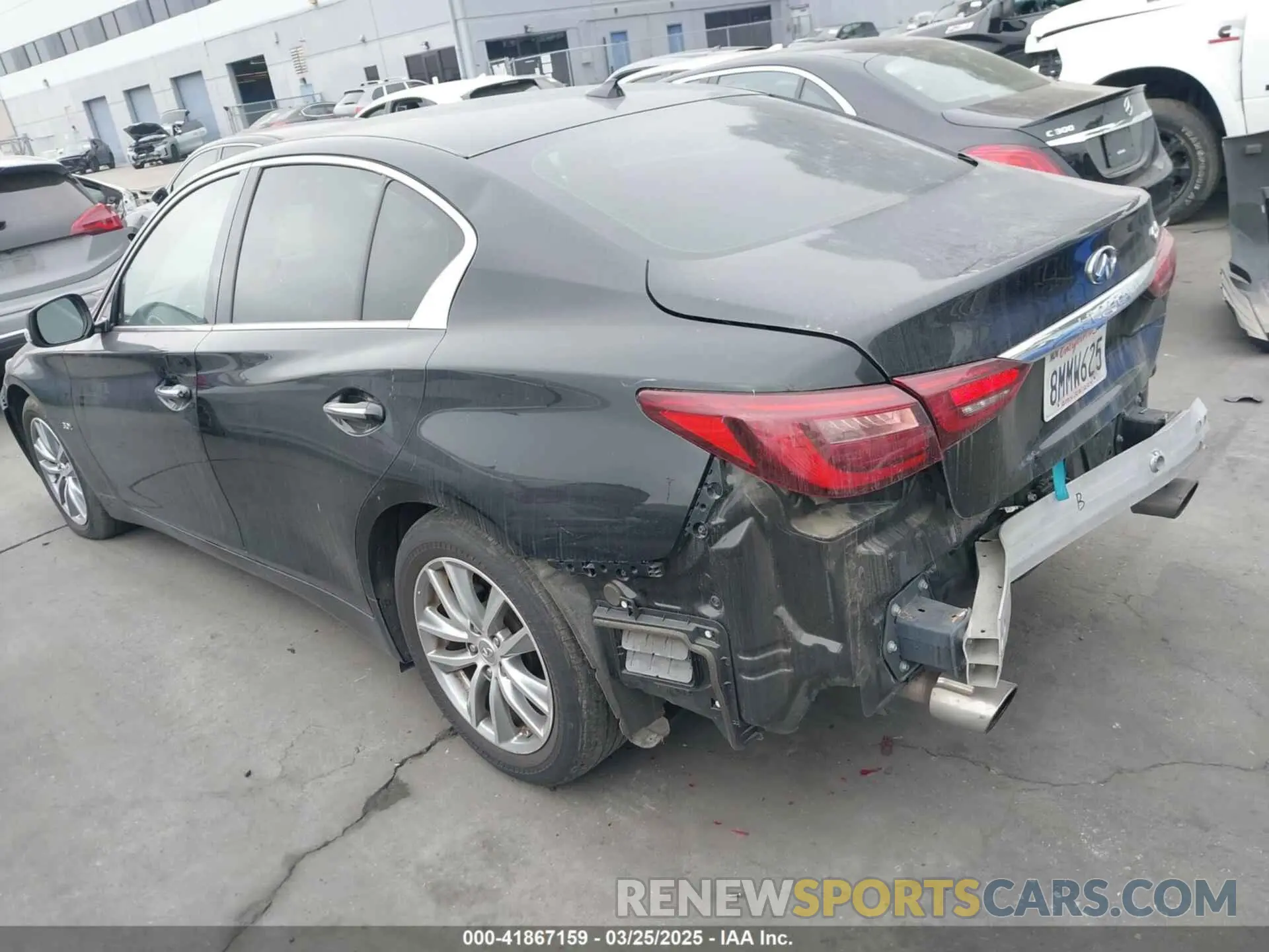 3 fotografías del automóvil dañado JN1EV7AP5LM200433 INFINITI Q50 2020