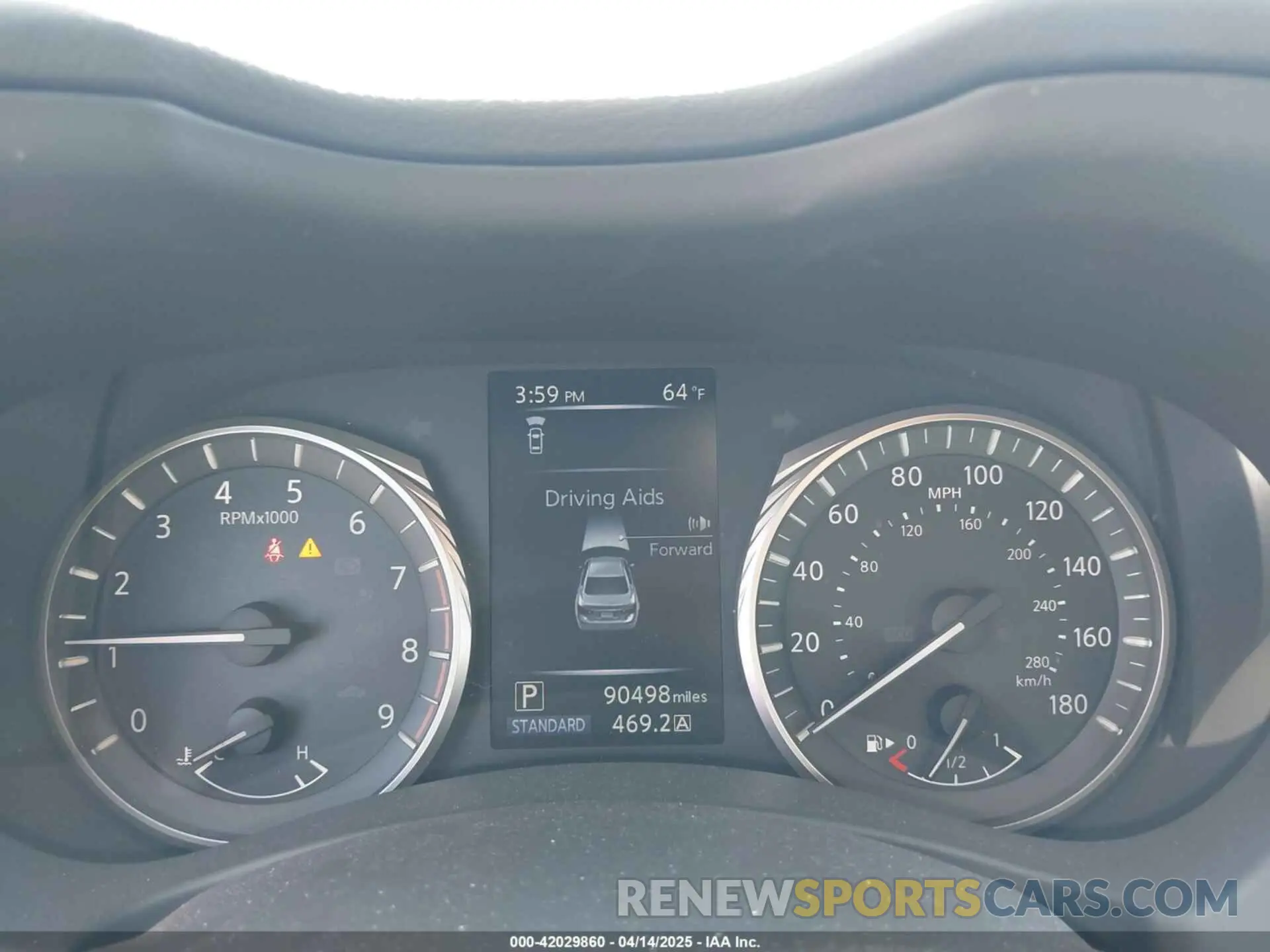 7 fotografías del automóvil dañado JN1EV7AP5LM206023 INFINITI Q50 2020