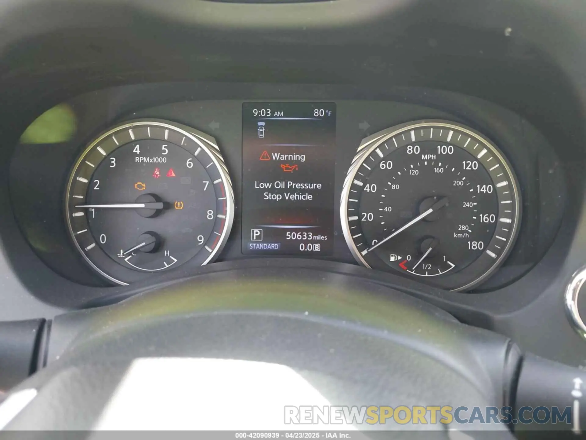 7 fotografías del automóvil dañado JN1EV7AP6LM201462 INFINITI Q50 2020