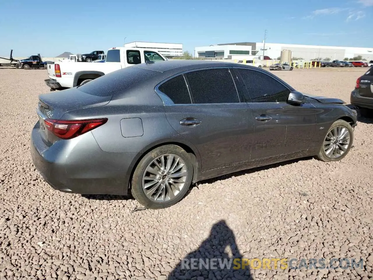 3 fotografías del automóvil dañado JN1EV7AP6LM205821 INFINITI Q50 2020