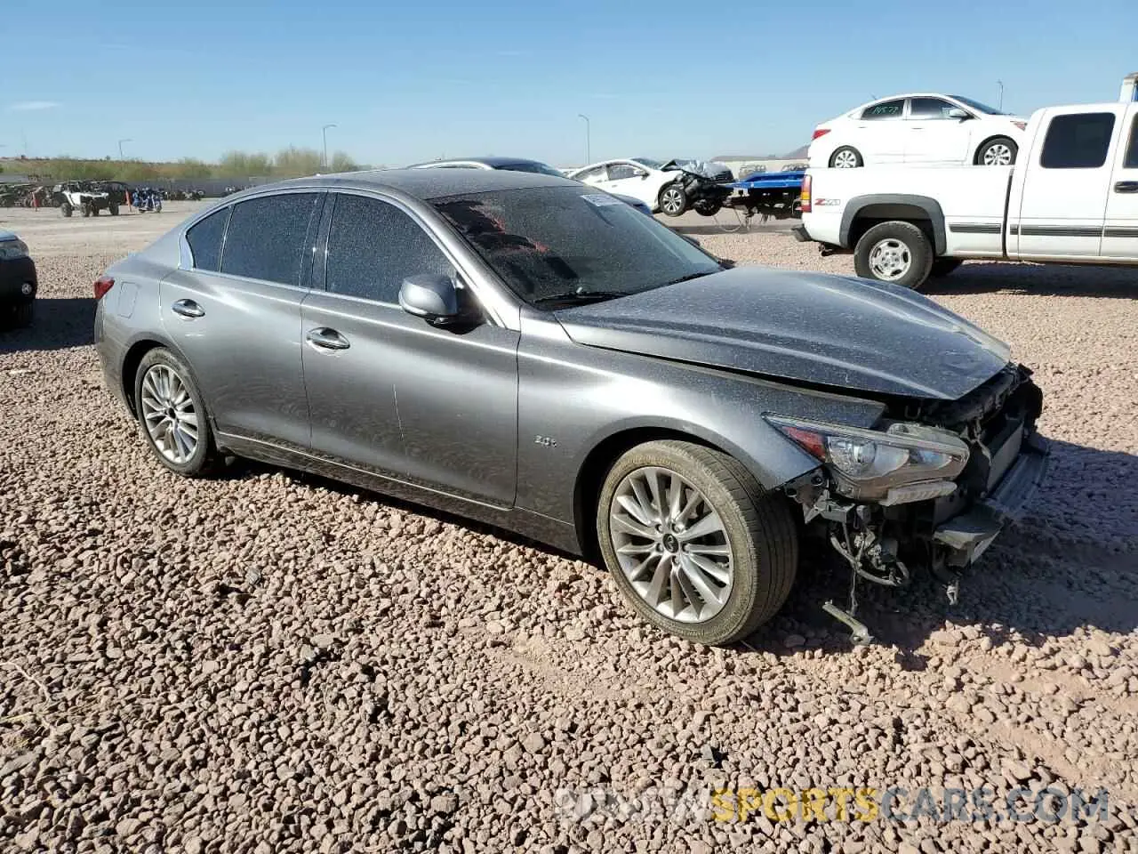 4 fotografías del automóvil dañado JN1EV7AP6LM205821 INFINITI Q50 2020
