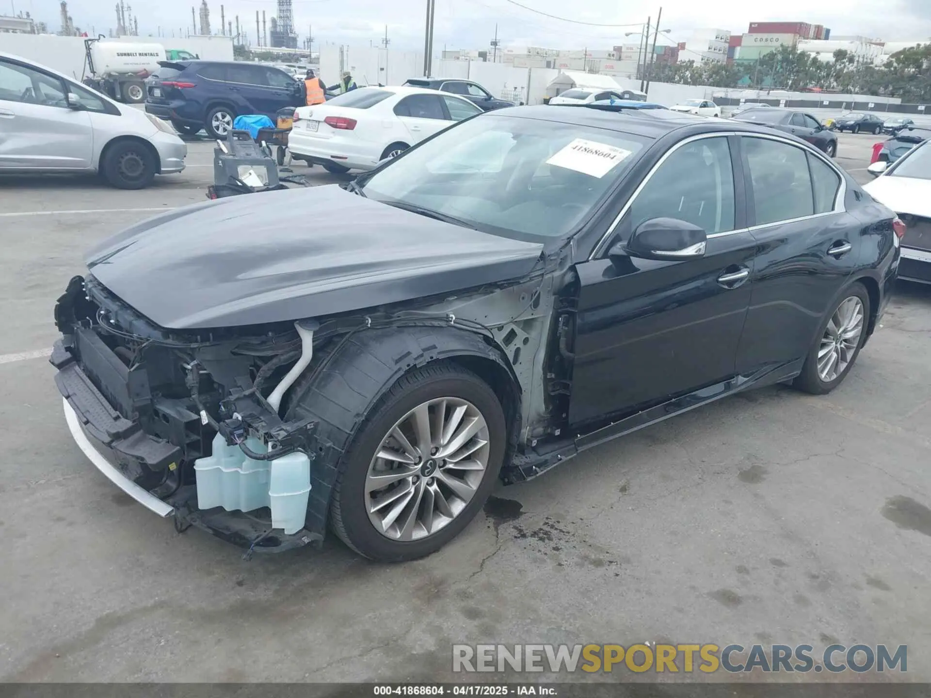 2 fotografías del automóvil dañado JN1EV7AP6LM206614 INFINITI Q50 2020