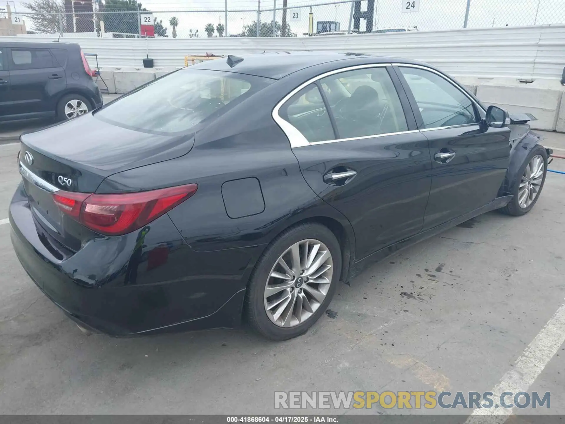 4 fotografías del automóvil dañado JN1EV7AP6LM206614 INFINITI Q50 2020