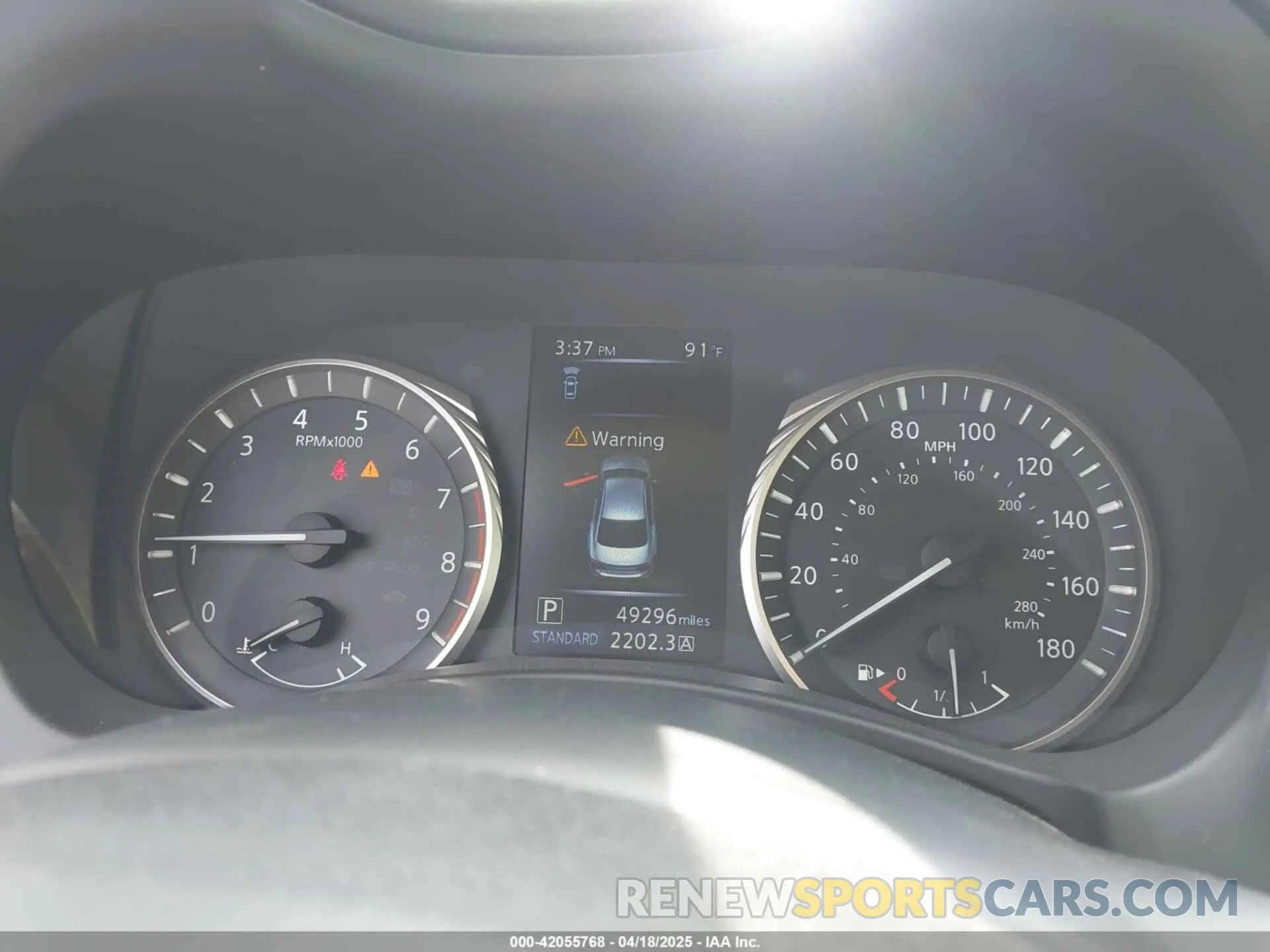 7 fotografías del automóvil dañado JN1EV7AP7LM201535 INFINITI Q50 2020