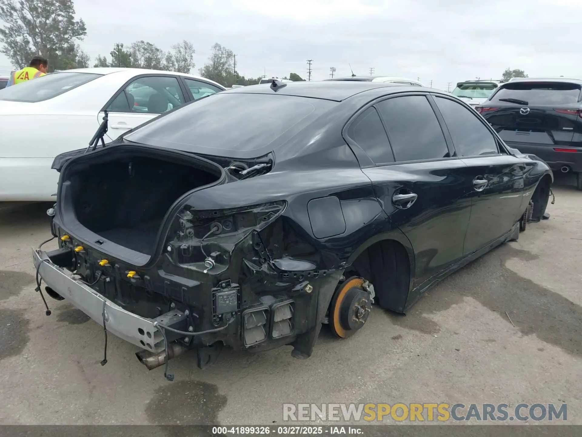 4 fotografías del automóvil dañado JN1EV7AP7LM206931 INFINITI Q50 2020
