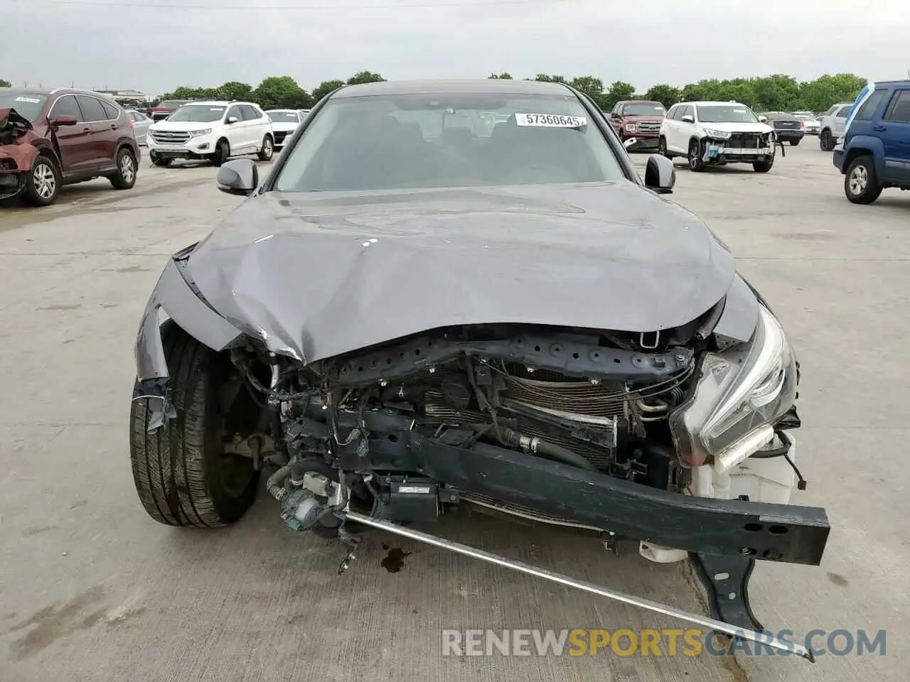 5 fotografías del automóvil dañado JN1EV7AP9LM202864 INFINITI Q50 2020