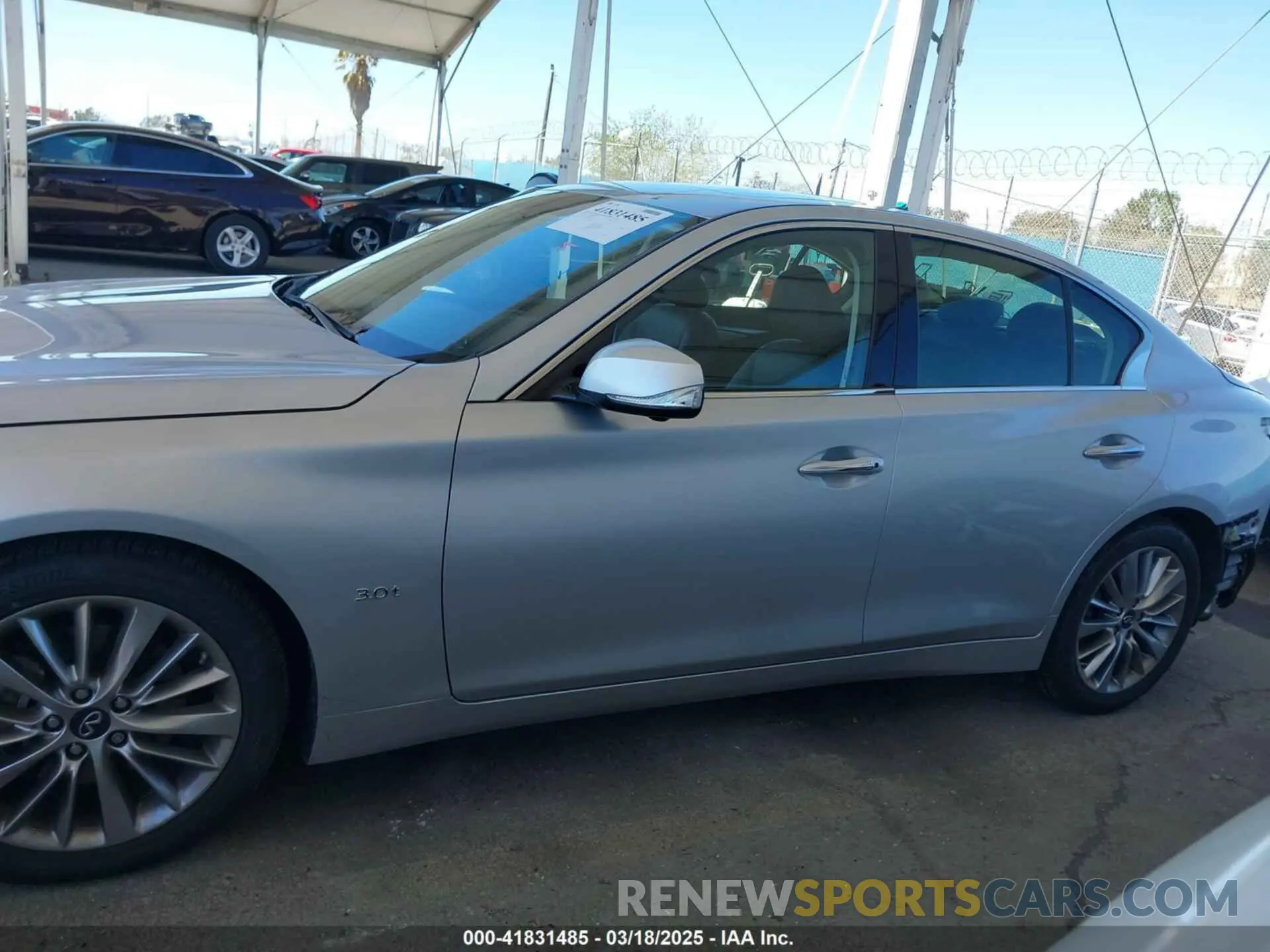 15 fotografías del automóvil dañado JN1EV7AP9LM203769 INFINITI Q50 2020